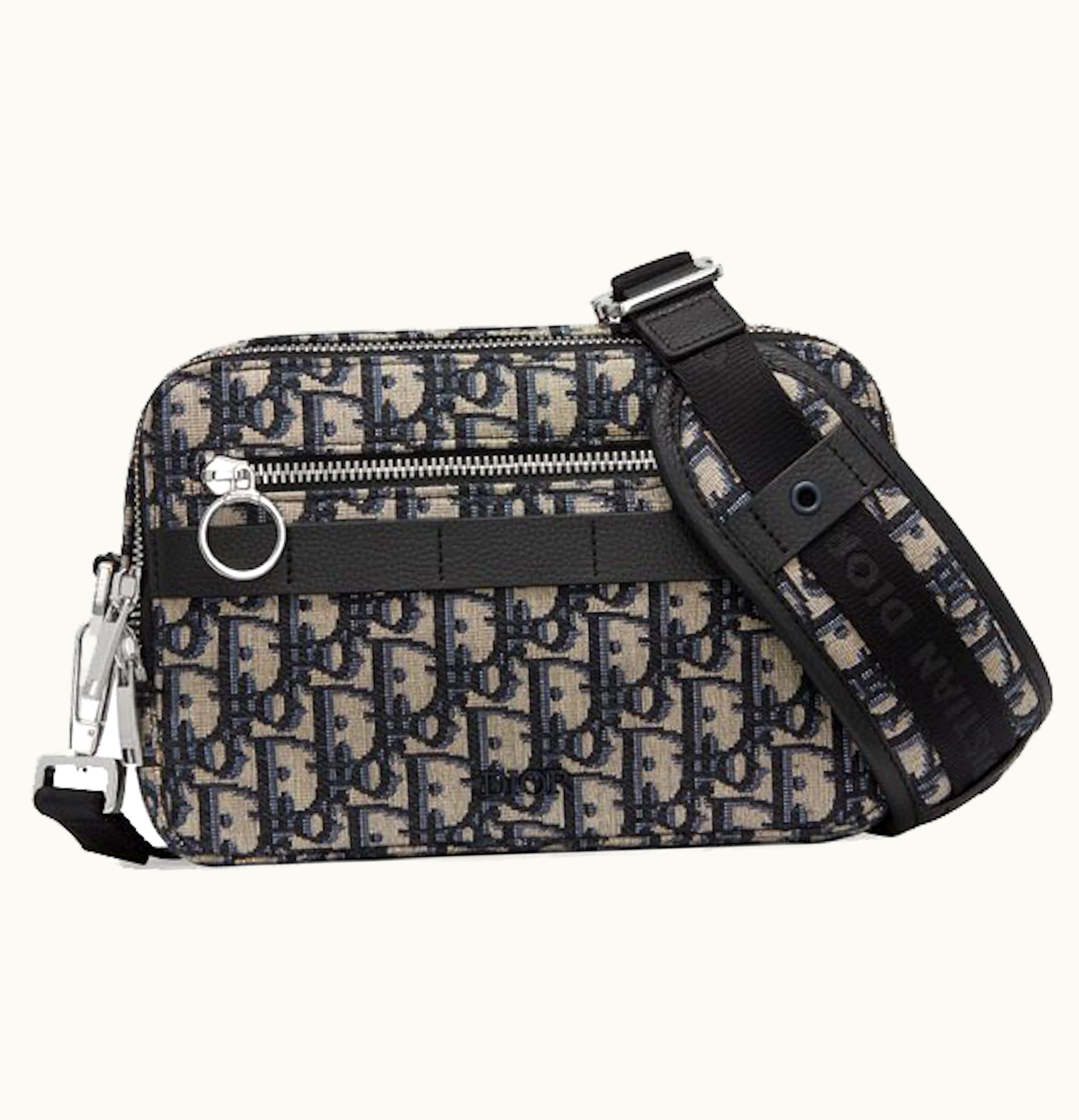 Dior Dior Safari Messenger Oblique Navy Black