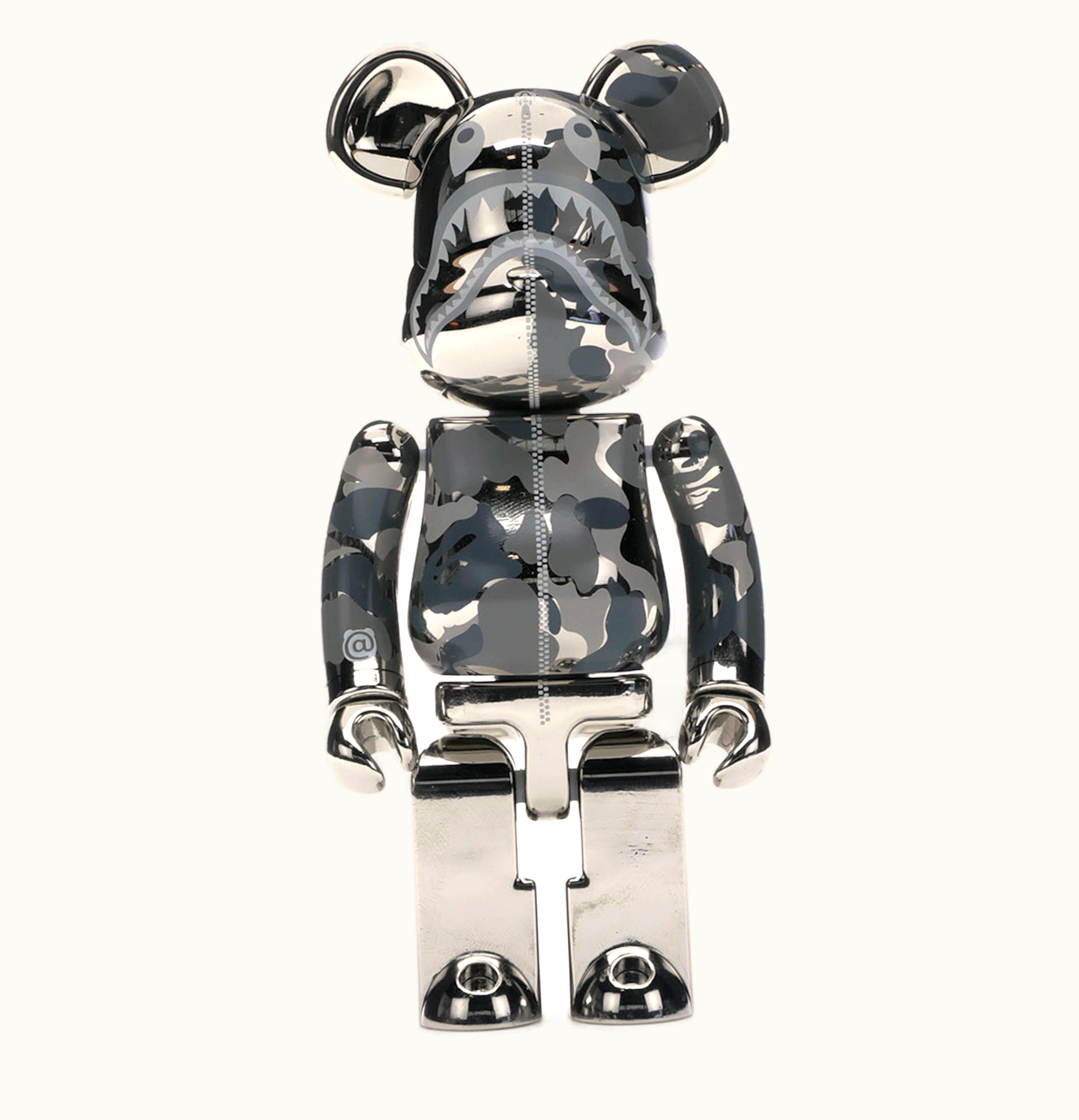 Bearbrick BAPE x Medicom Superalloy Chogokin 200 Bearbrick Silver