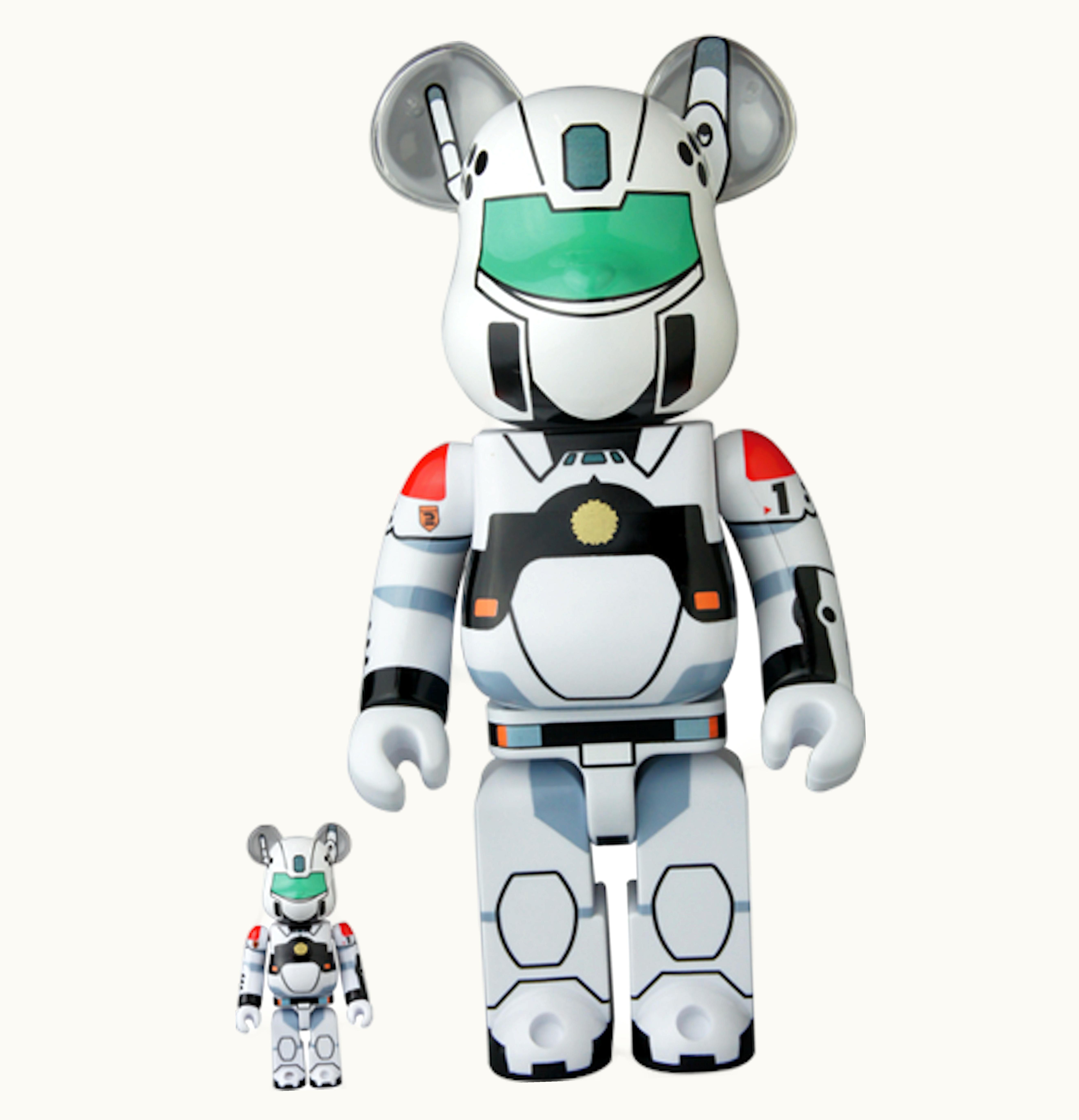 Bearbrick Bearbrick Patlabor AV 98 Ingram 100 400 Set Silver