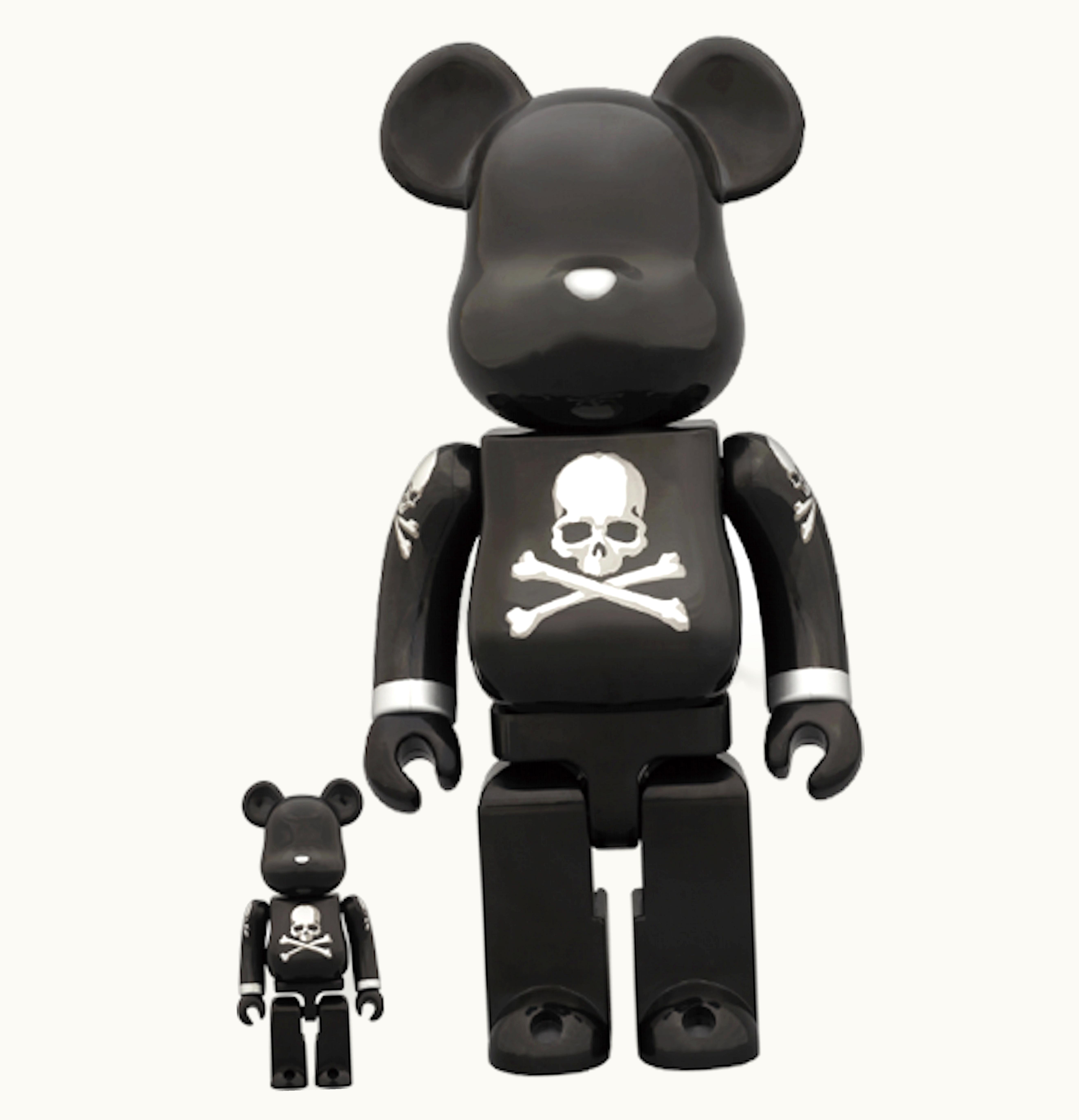 Bearbrick Bearbrick x mastermind Black and Silver 100 400 Set Black Silver