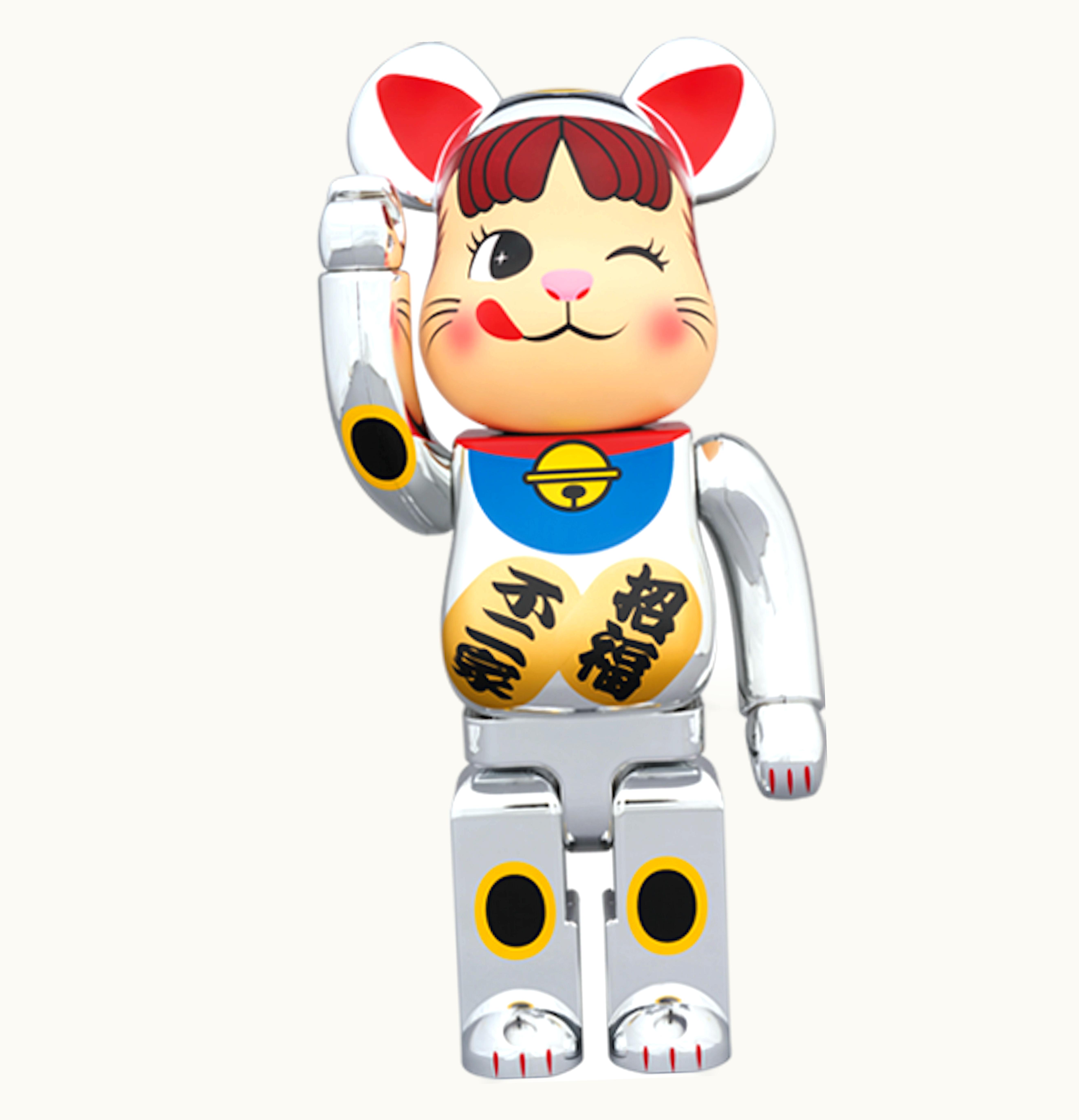 Bearbrick Bearbrick Maneki Neko Peko chan Silver Plating 100 400 Set
