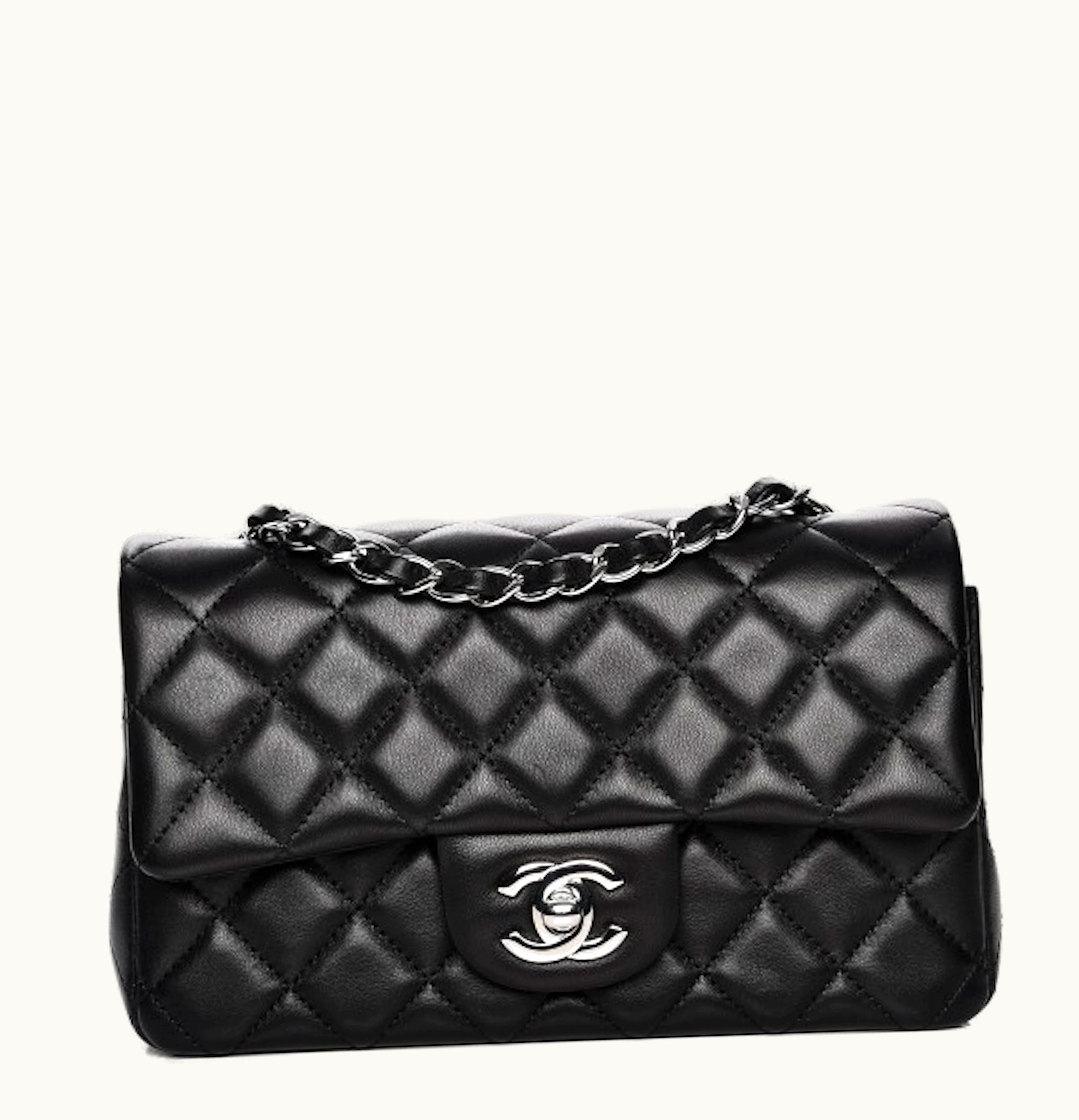 Chanel Chanel Flap Rectangular Mini Quilted Lambskin Black