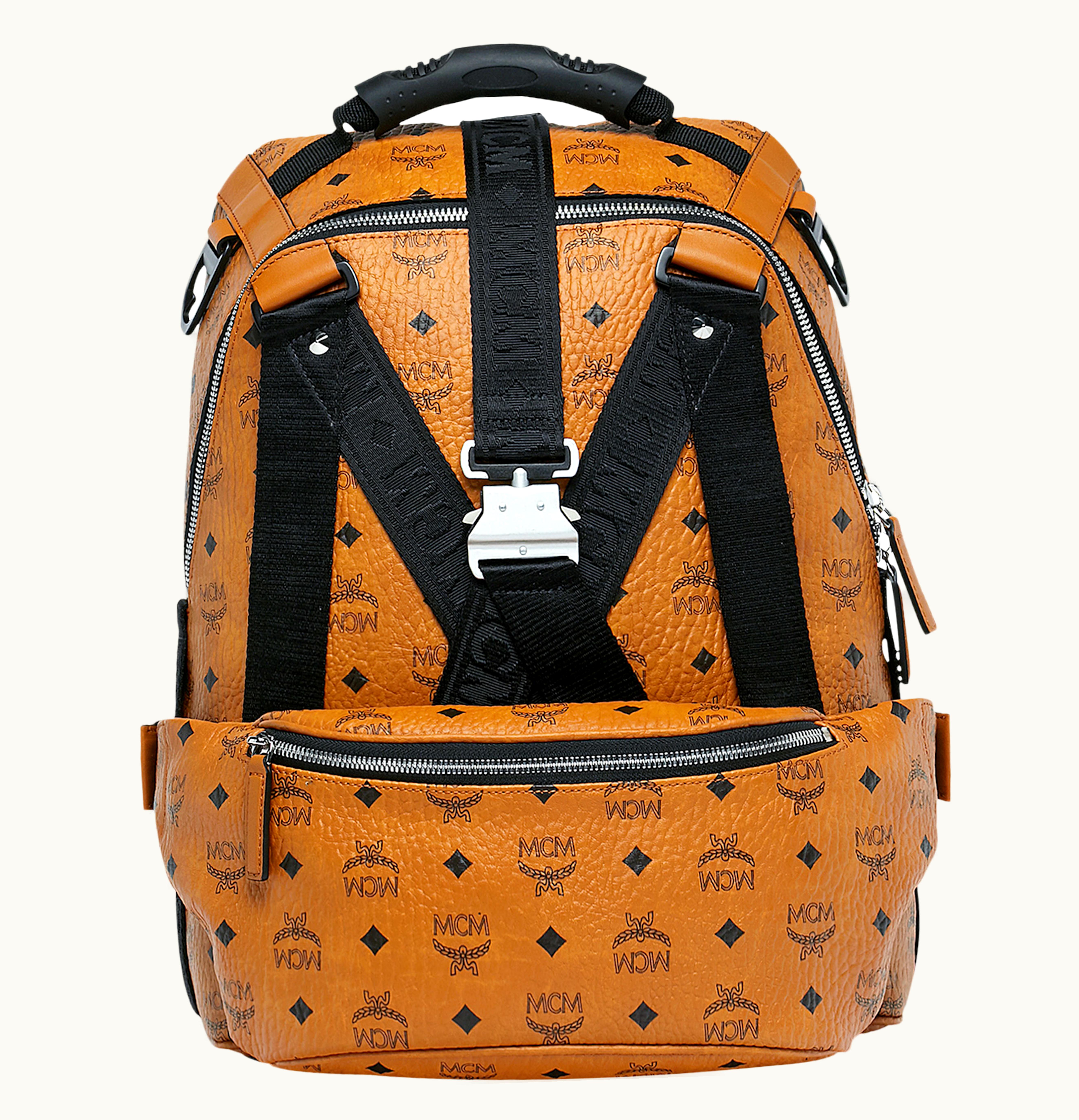 MCM MCM Jemison Backpack Belt Bag Visetos Cognac