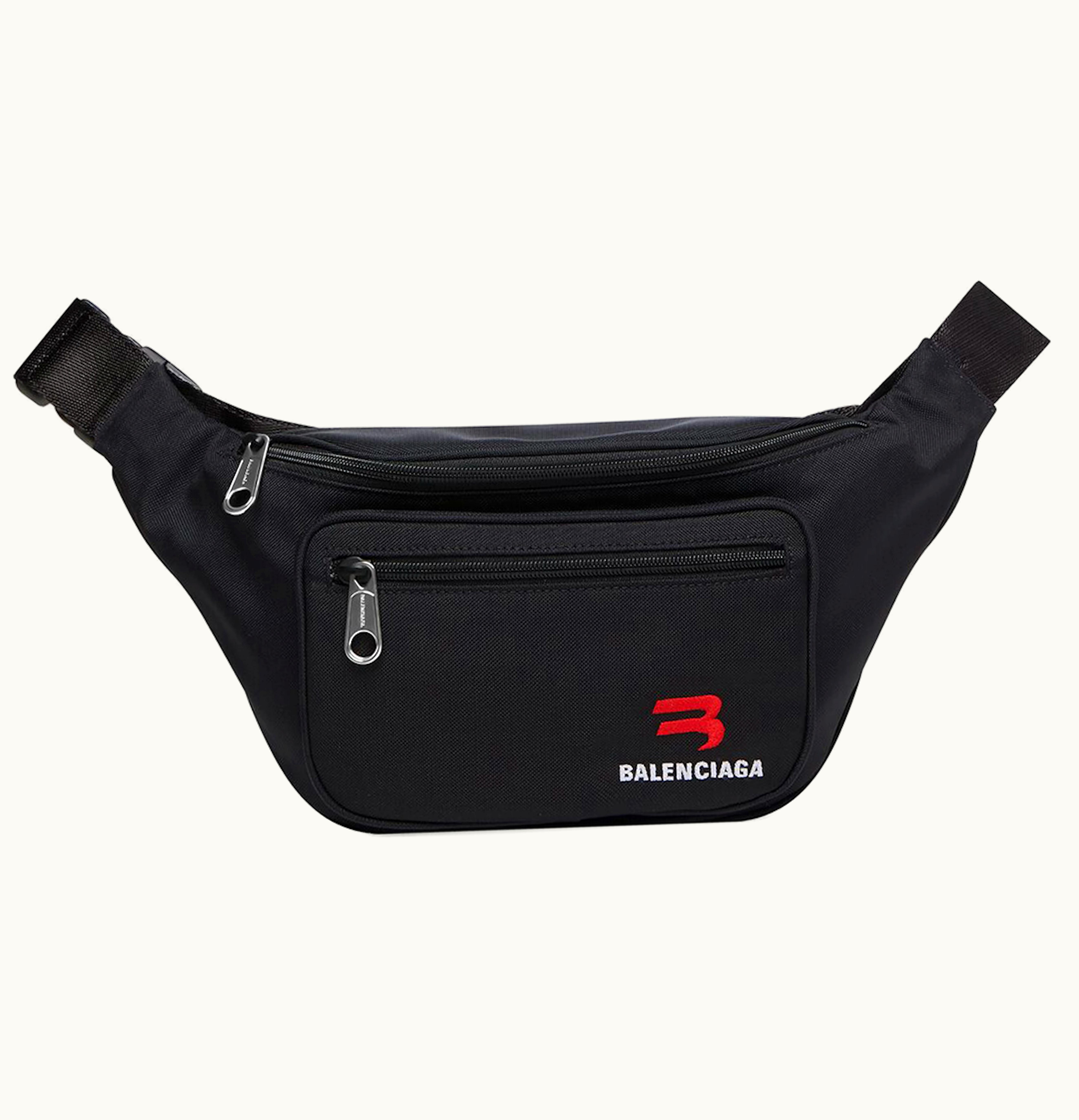 Balenciaga Balenciaga Explorer Sporty B Logo Embroidered Beltpack Medium Black