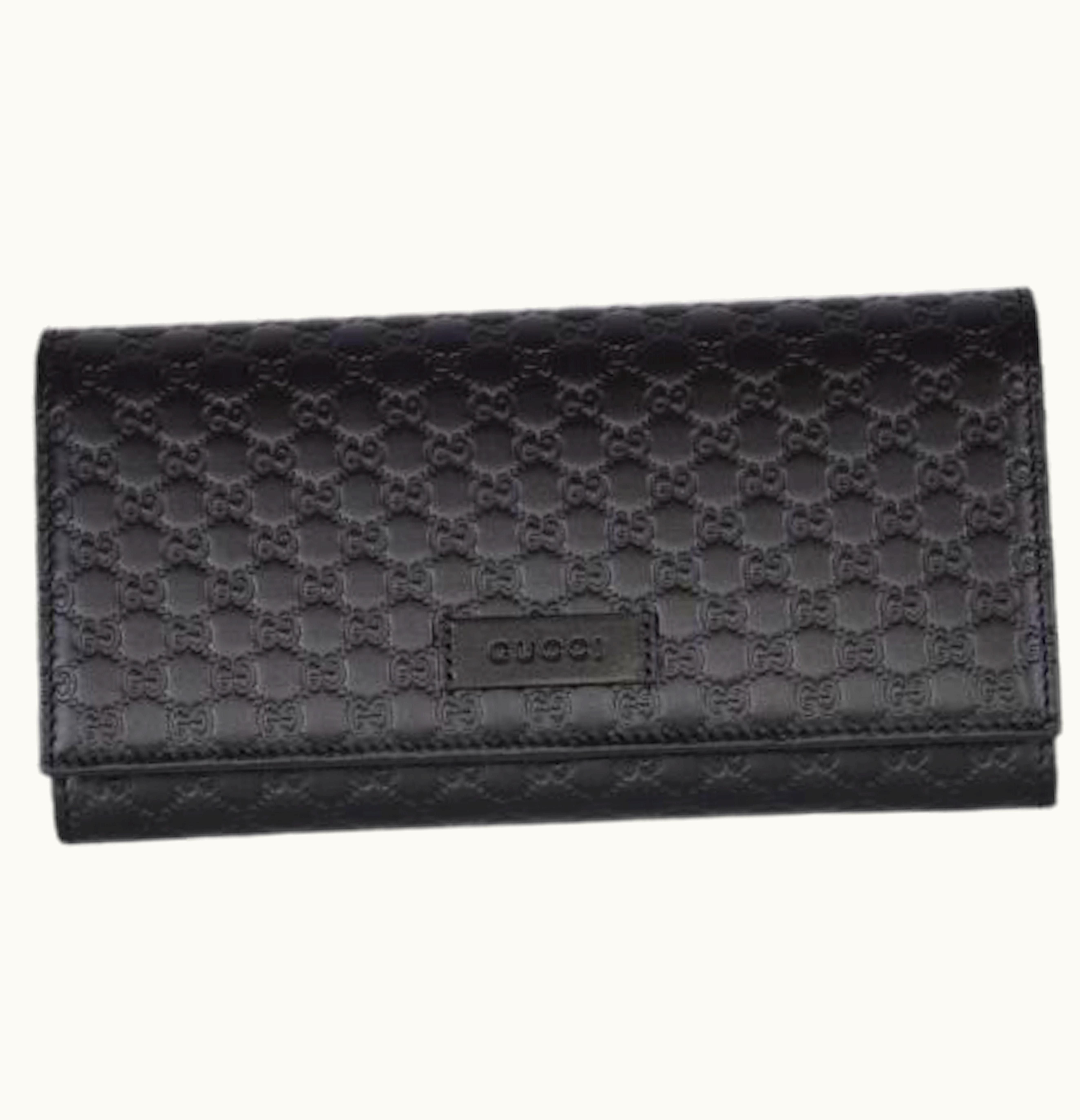 Gucci Gucci Continental Bifold Wallet Microguccissima Black