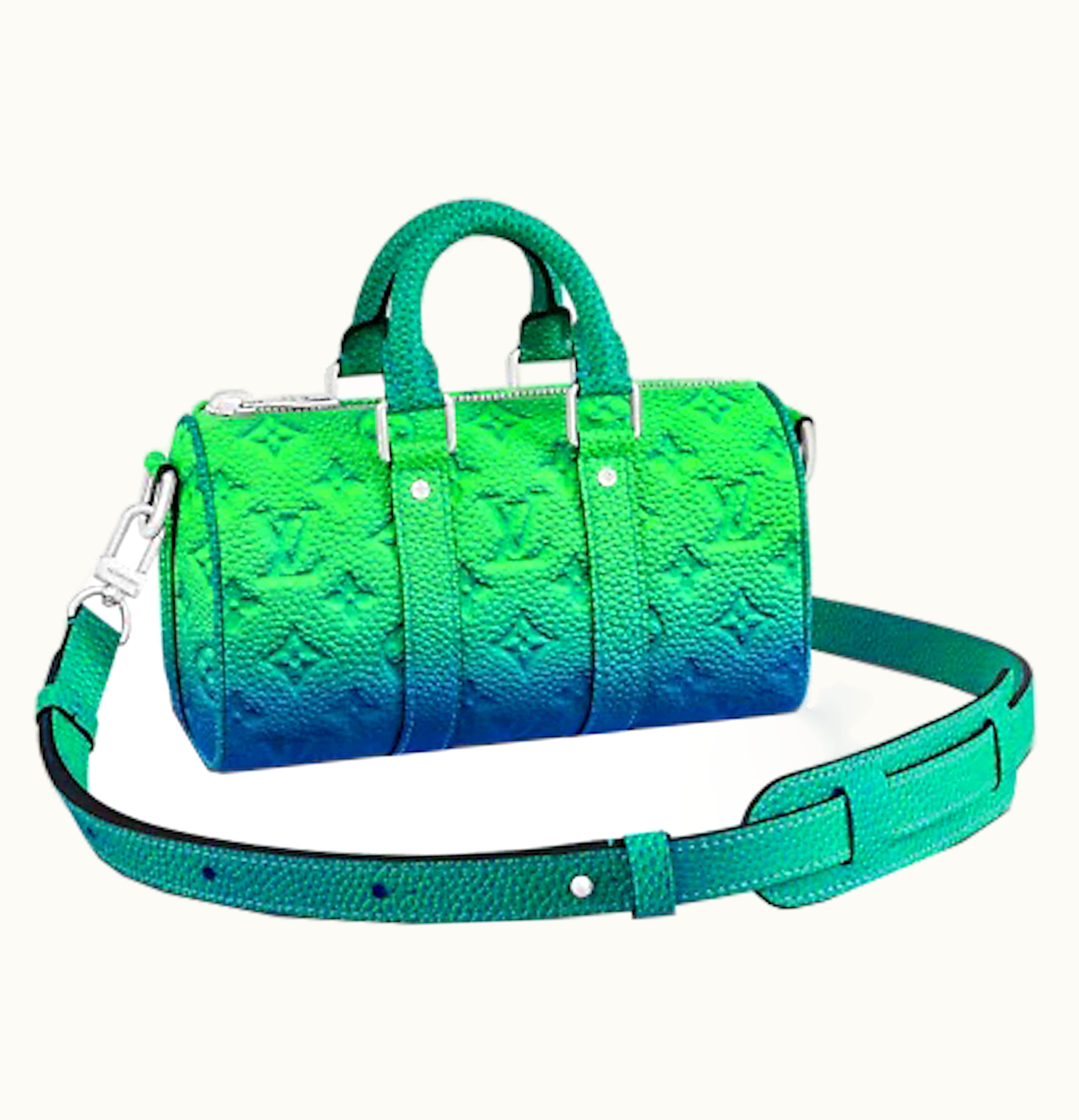 Louis Vuitton Louis Vuitton Keepall XS Taurillon Illusion Blue Green