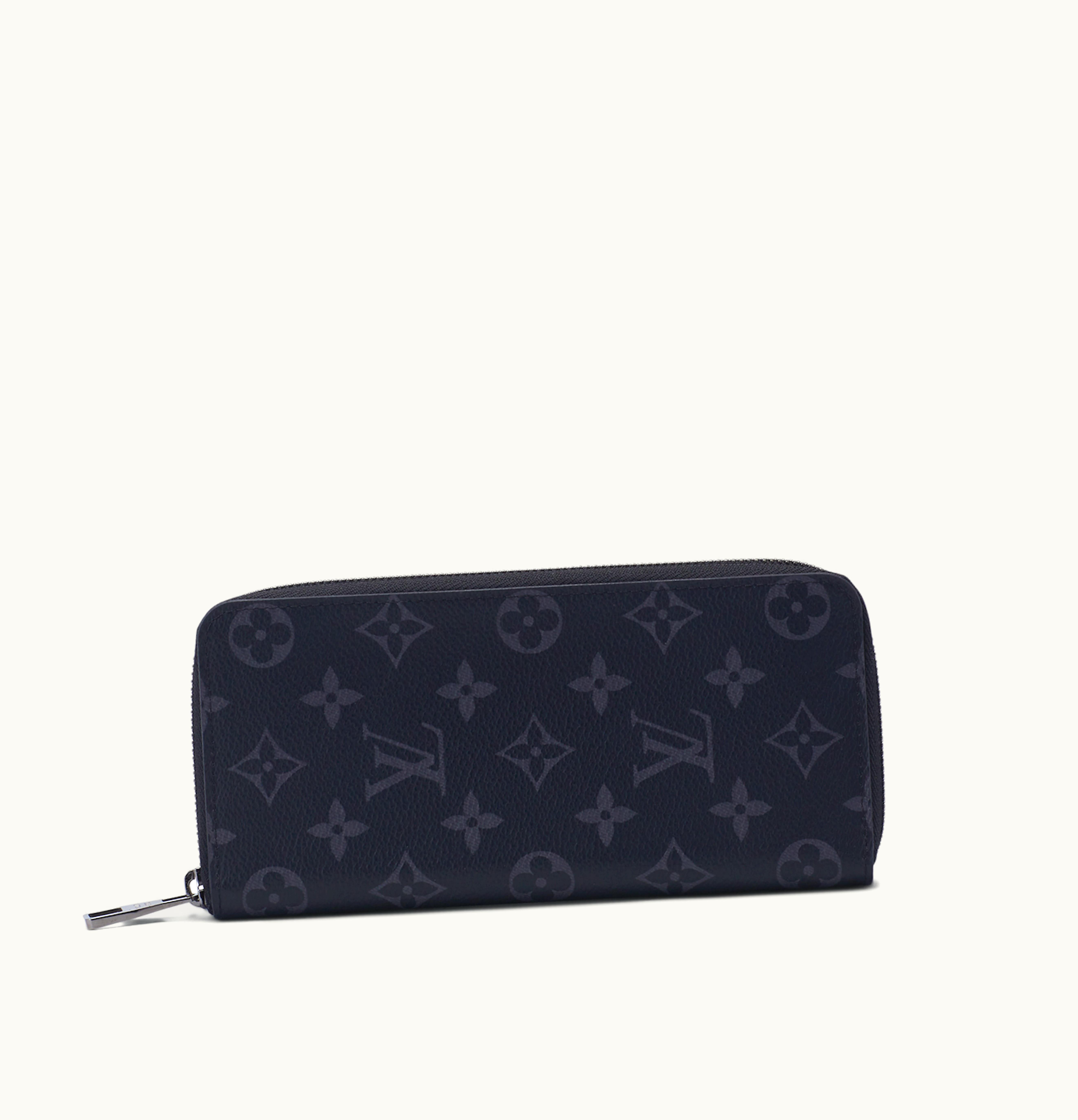 Louis Vuitton Louis Vuitton Vertical Zippy Wallet Monogram Eclipse Black Gray