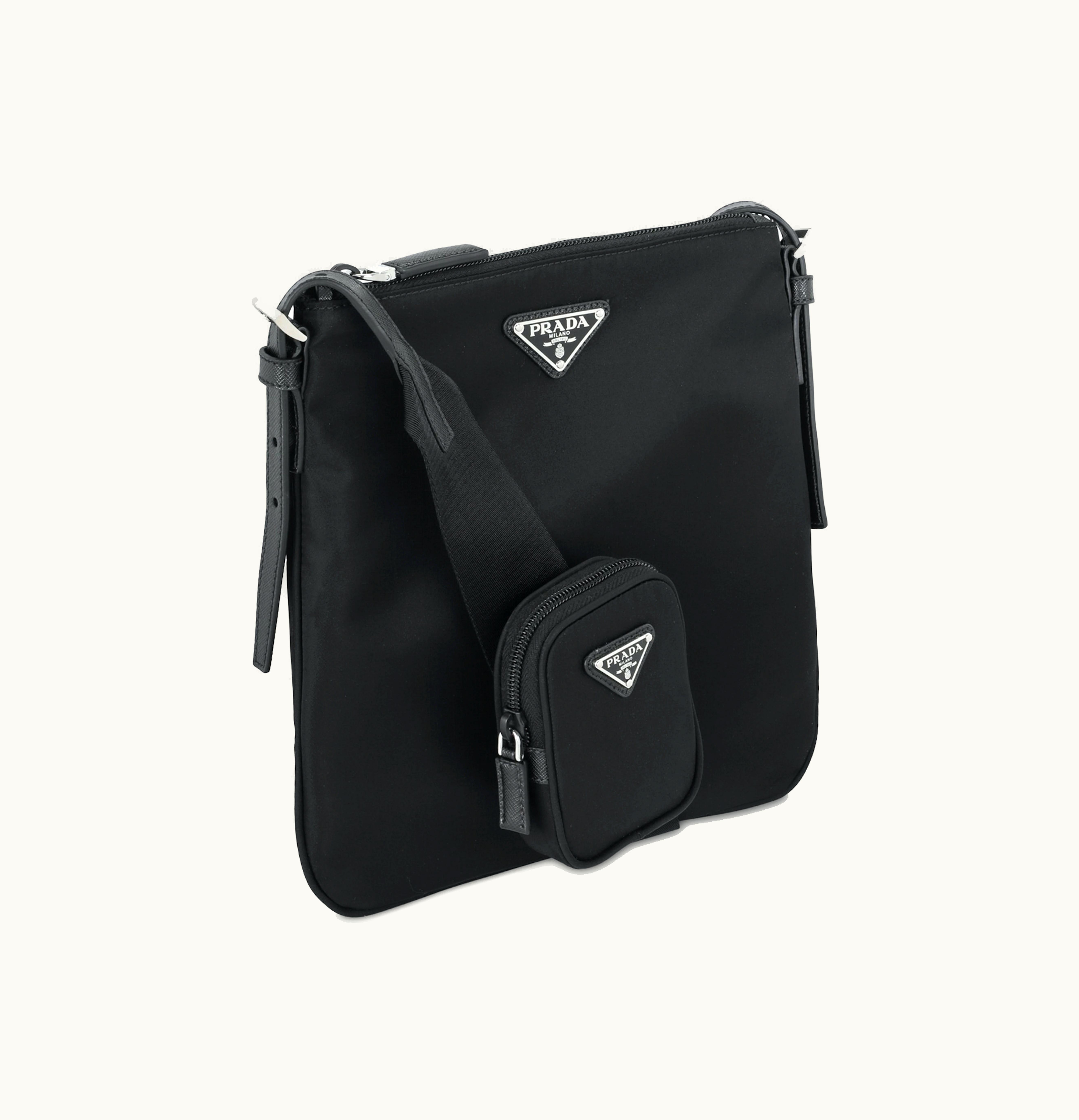 Prada Prada Black Nylon Crossbody Bag Black