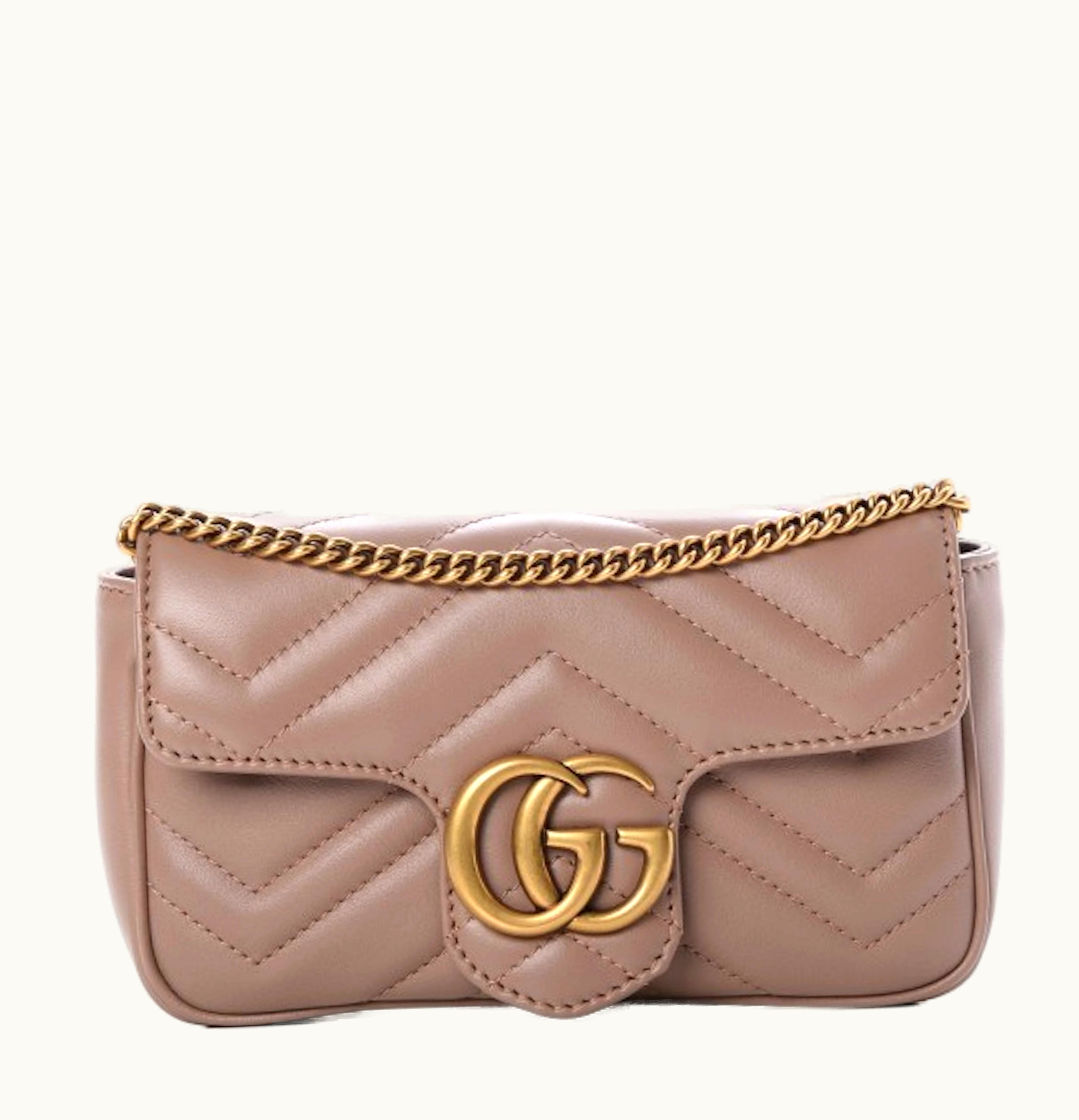 Gucci Gucci Marmont Flap Matelasse GG Super Mini Dusty Pink