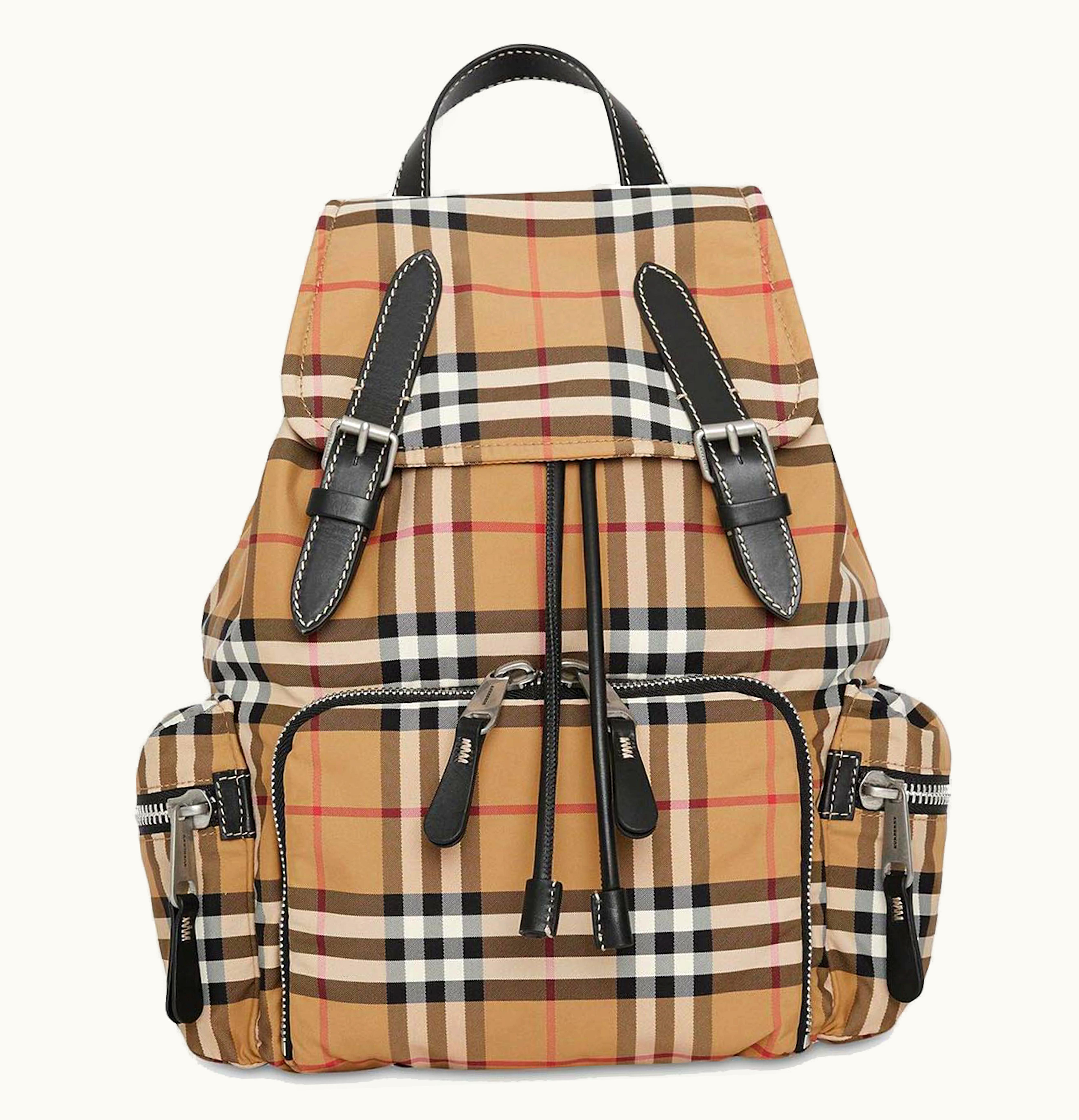Burberry Burberry The Medium Rucksack Vintage Check Nylon Antique Yellow