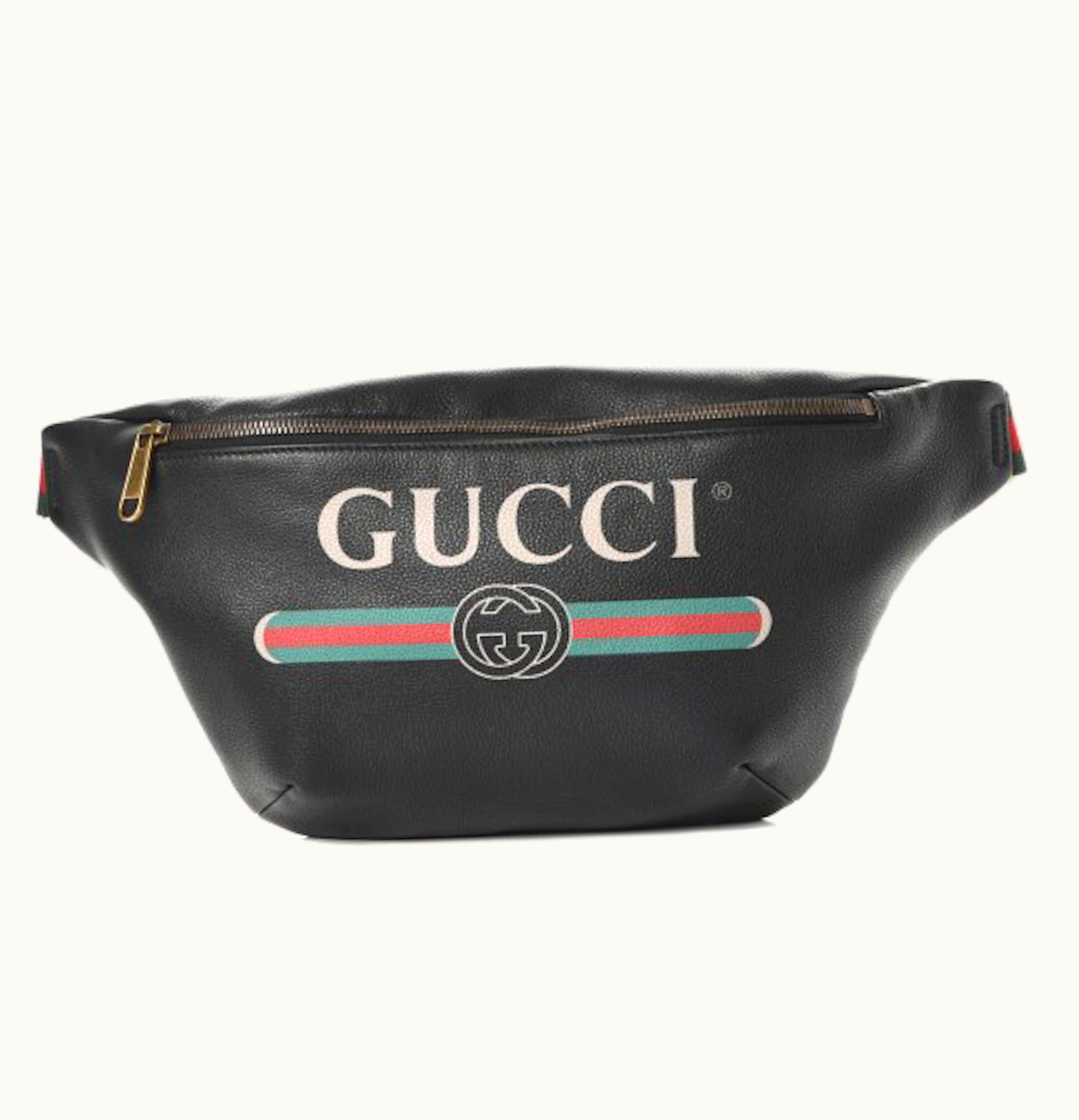 Gucci Gucci Print Belt Bag Vintage Logo Black