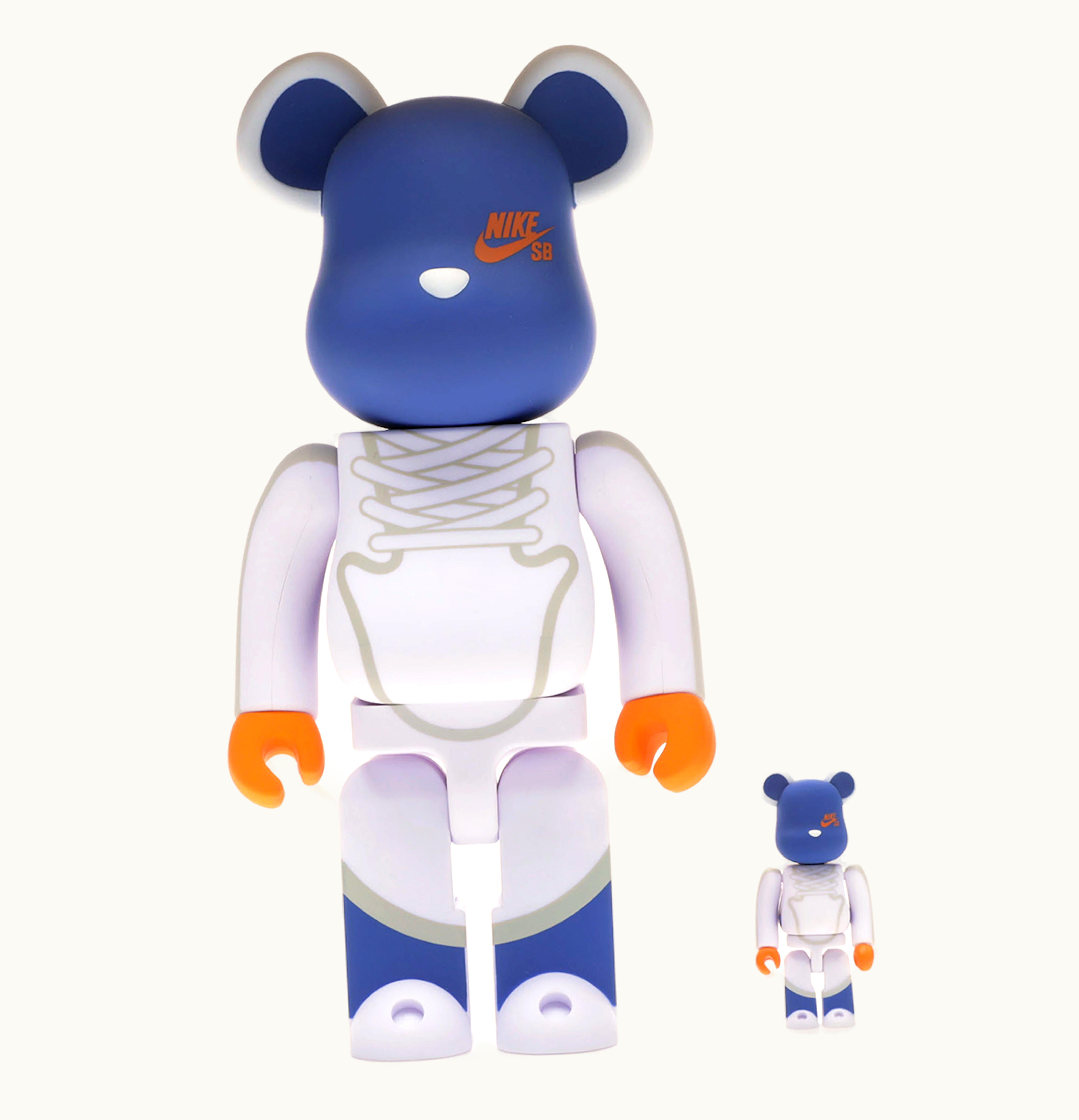 Bearbrick Bearbrick Nike SB 100 400 Set White Blue