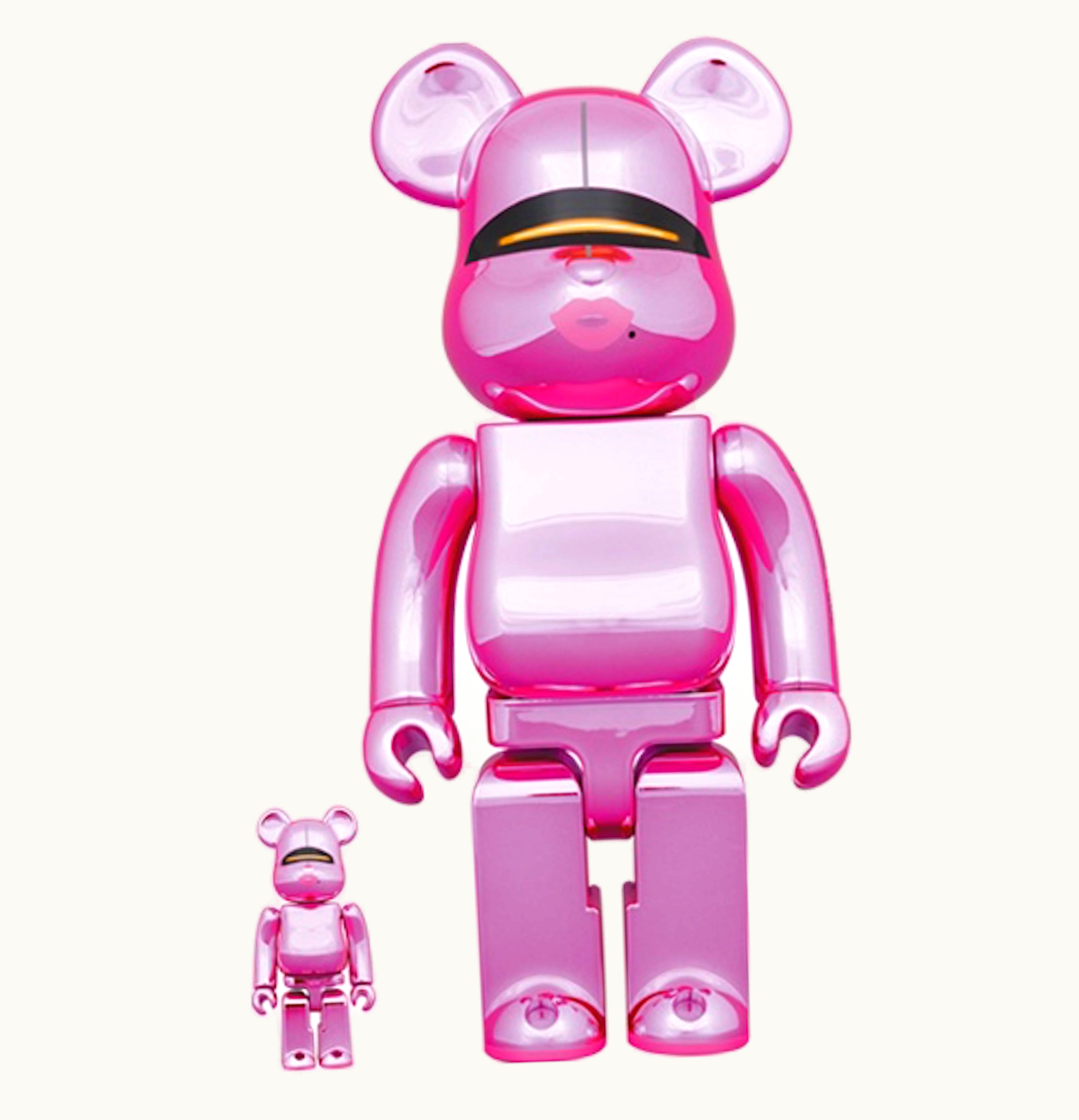 Bearbrick Bearbrick x Hajime Sorayama x 2G 100 400 Set Pink Gold Ver