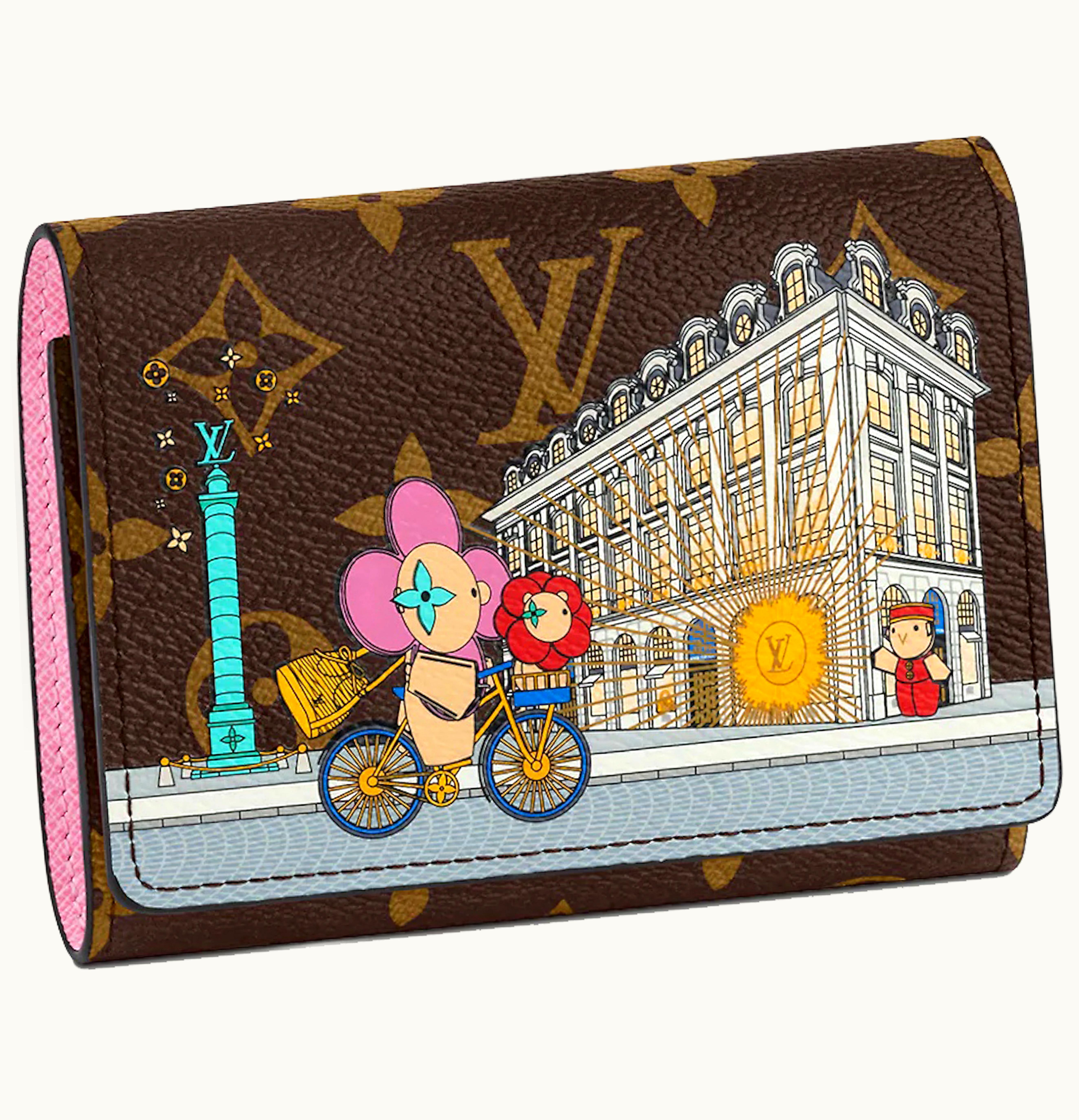 Louis Vuitton Louis Vuitton Victorine Wallet Vivienne Holiday Monogram Canvas Pink