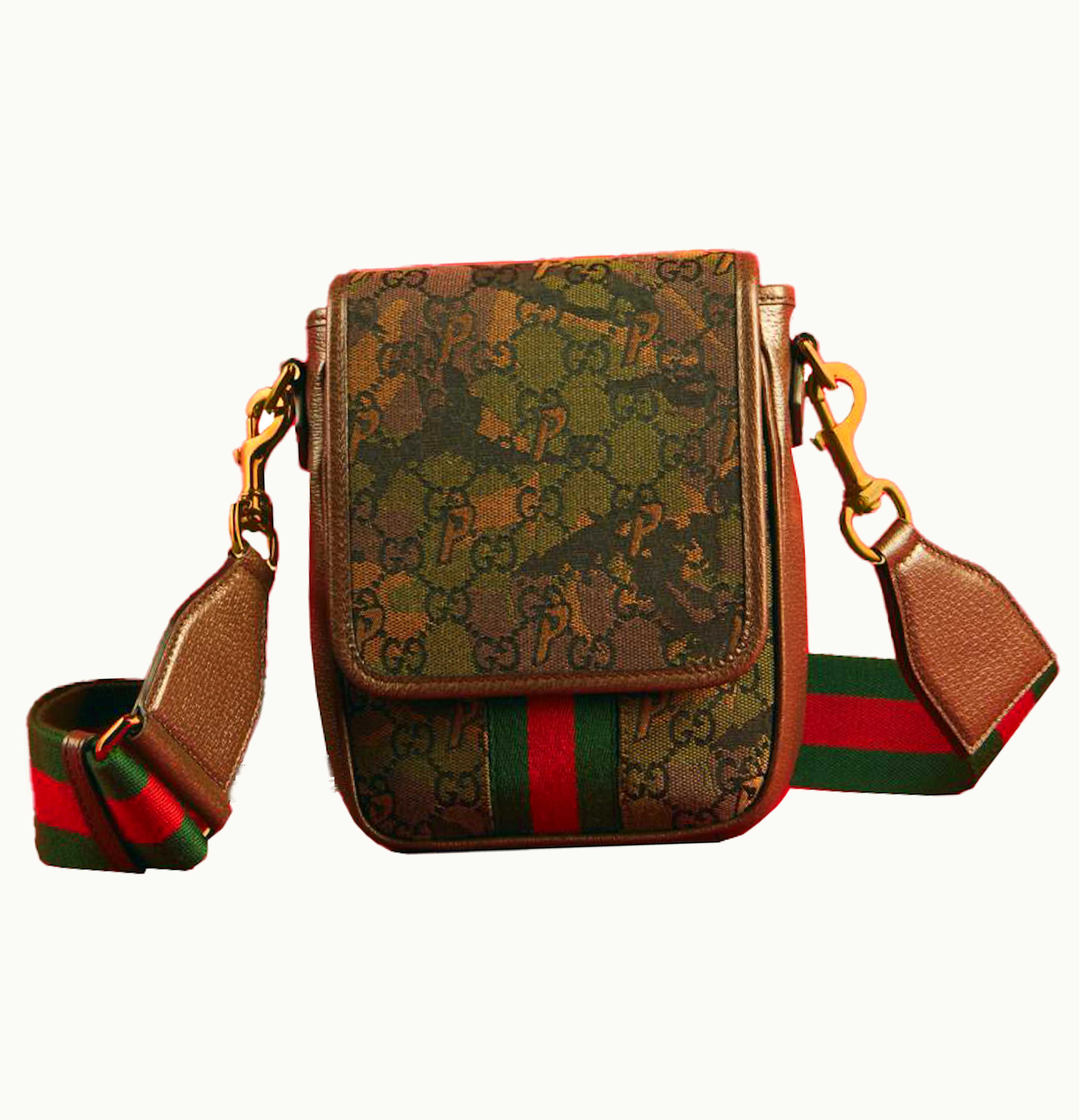 Palace Palace x Gucci Web Canvas GG P Messenger Bag Camouflage