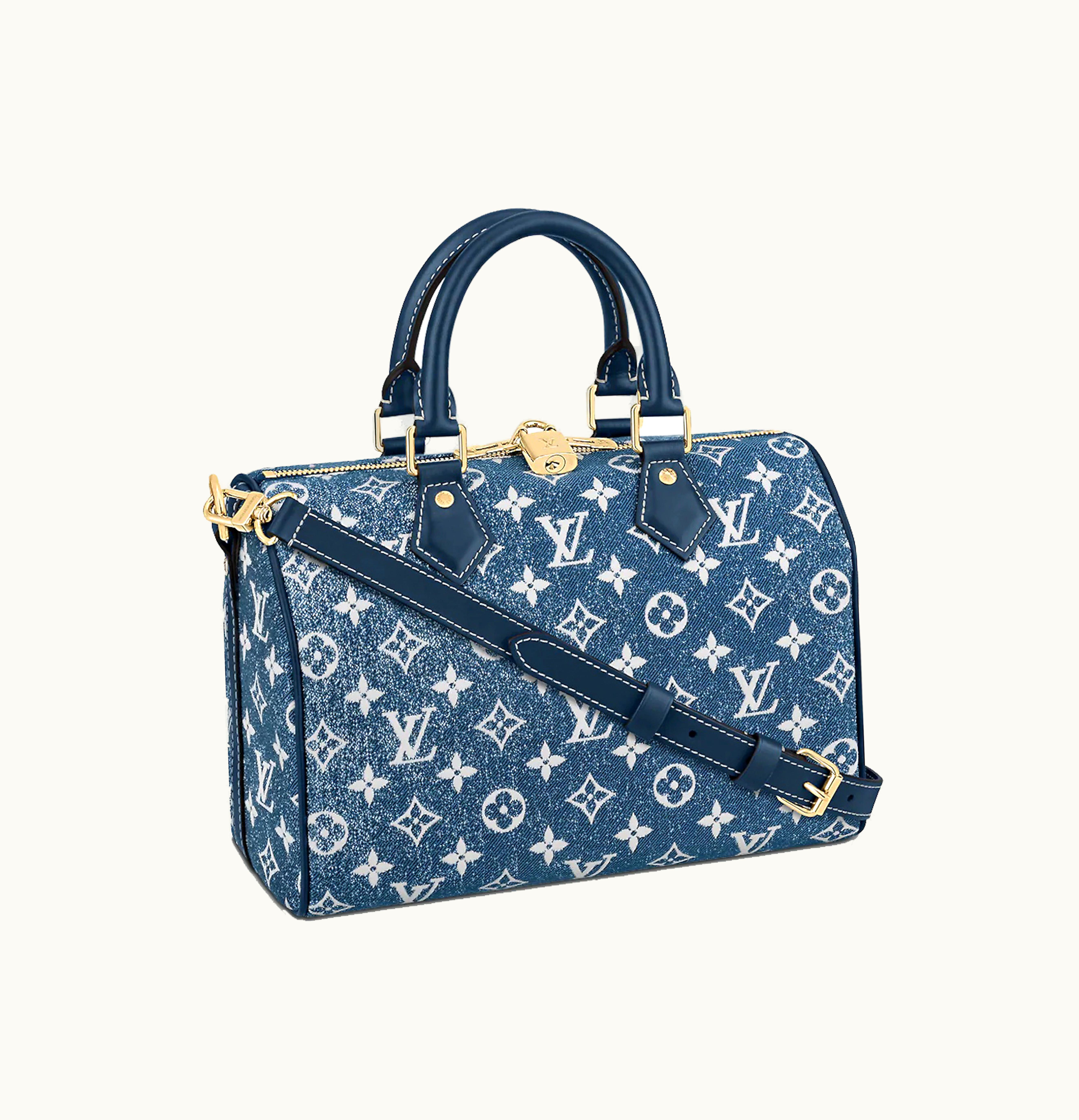Louis Vuitton Louis Vuitton Speedy Bandouliere 25 Denim Jacquard Navy Blue UZ0025586