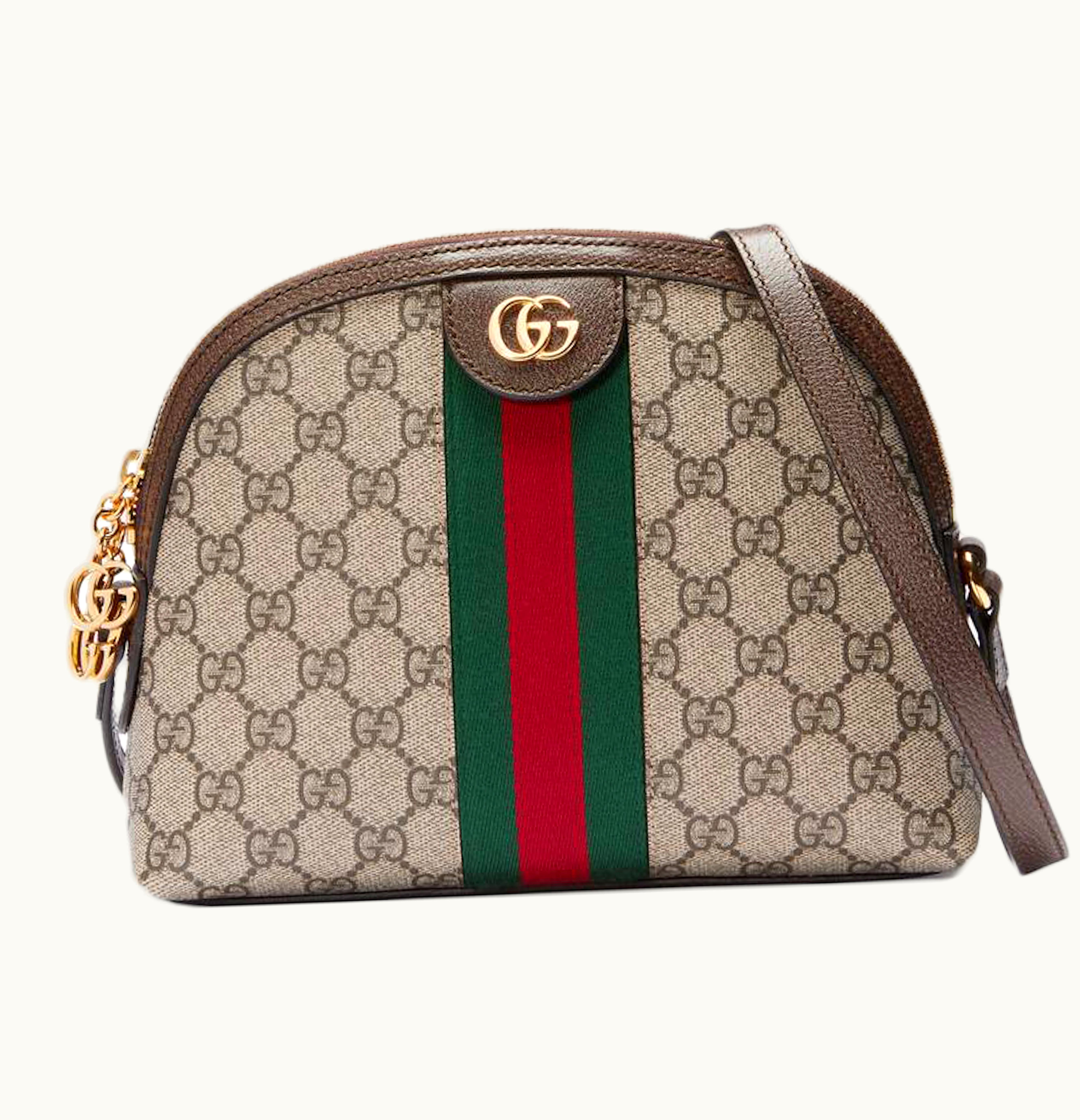 Gucci Gucci Ophidia GG Web Shoulder Small Beige