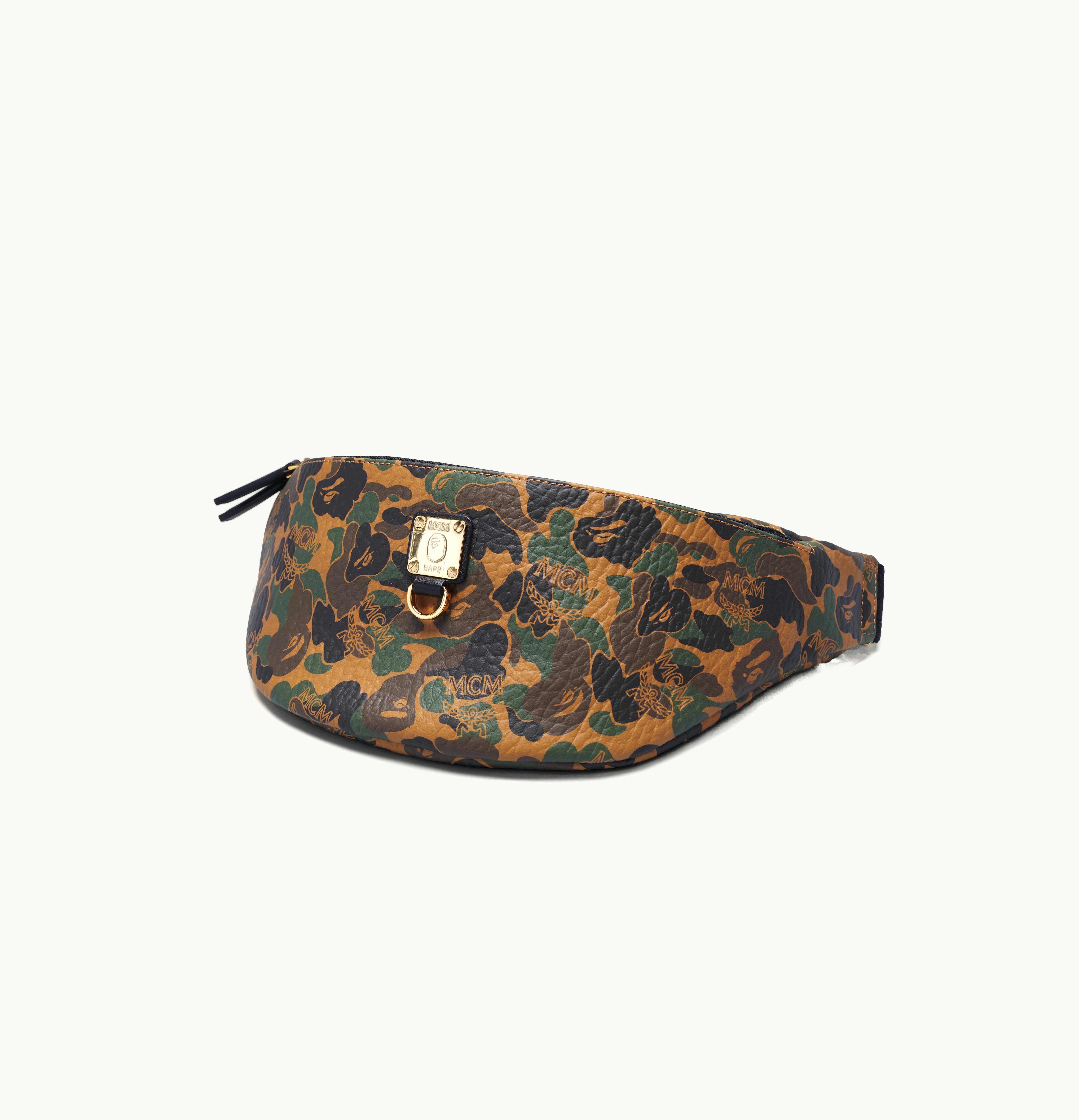 MCM MCM x BAPE Stark Belt Bag Medium Visetos Camo