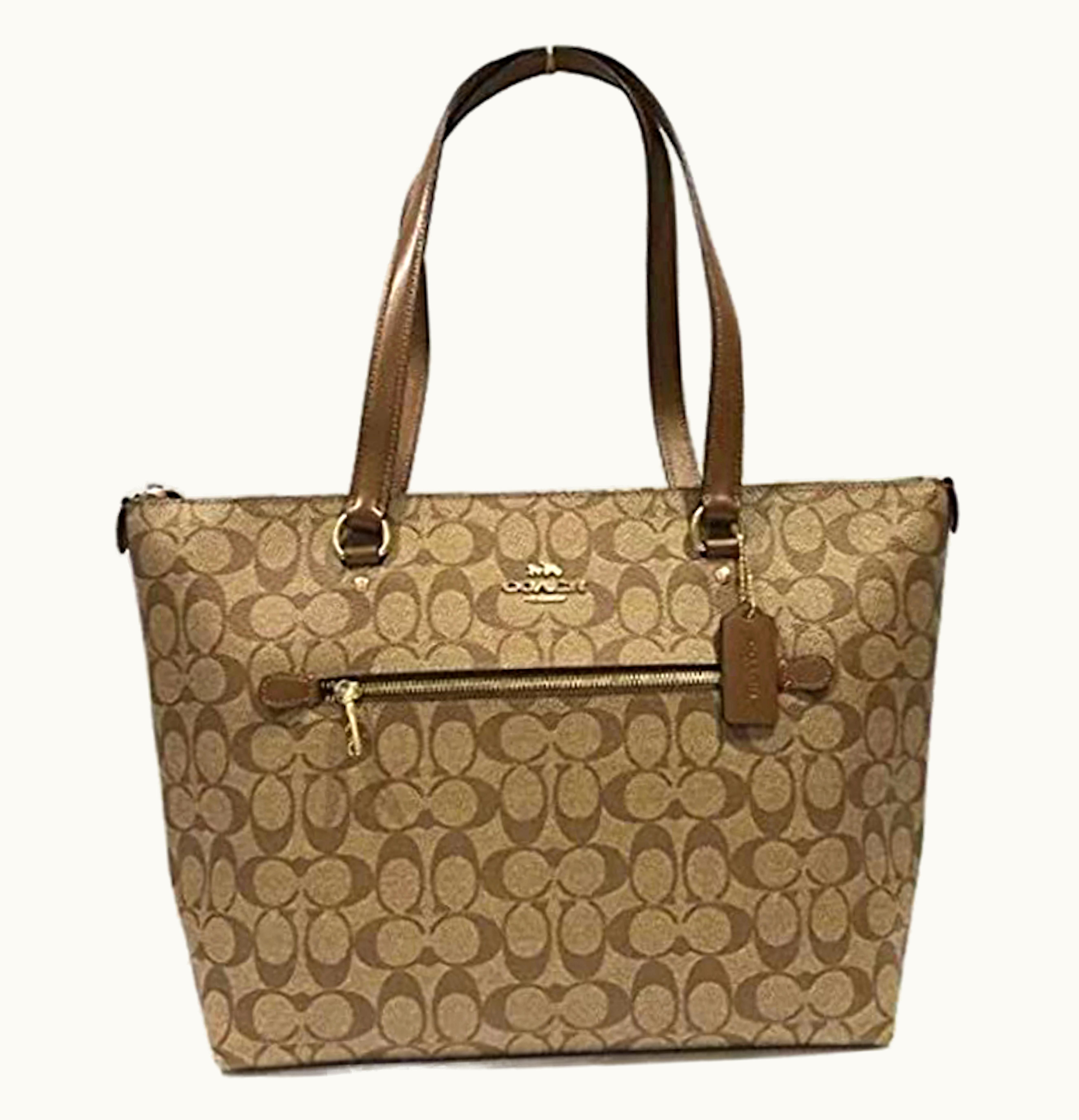 Coach Coach Signature Gallery Tote Bag Tan