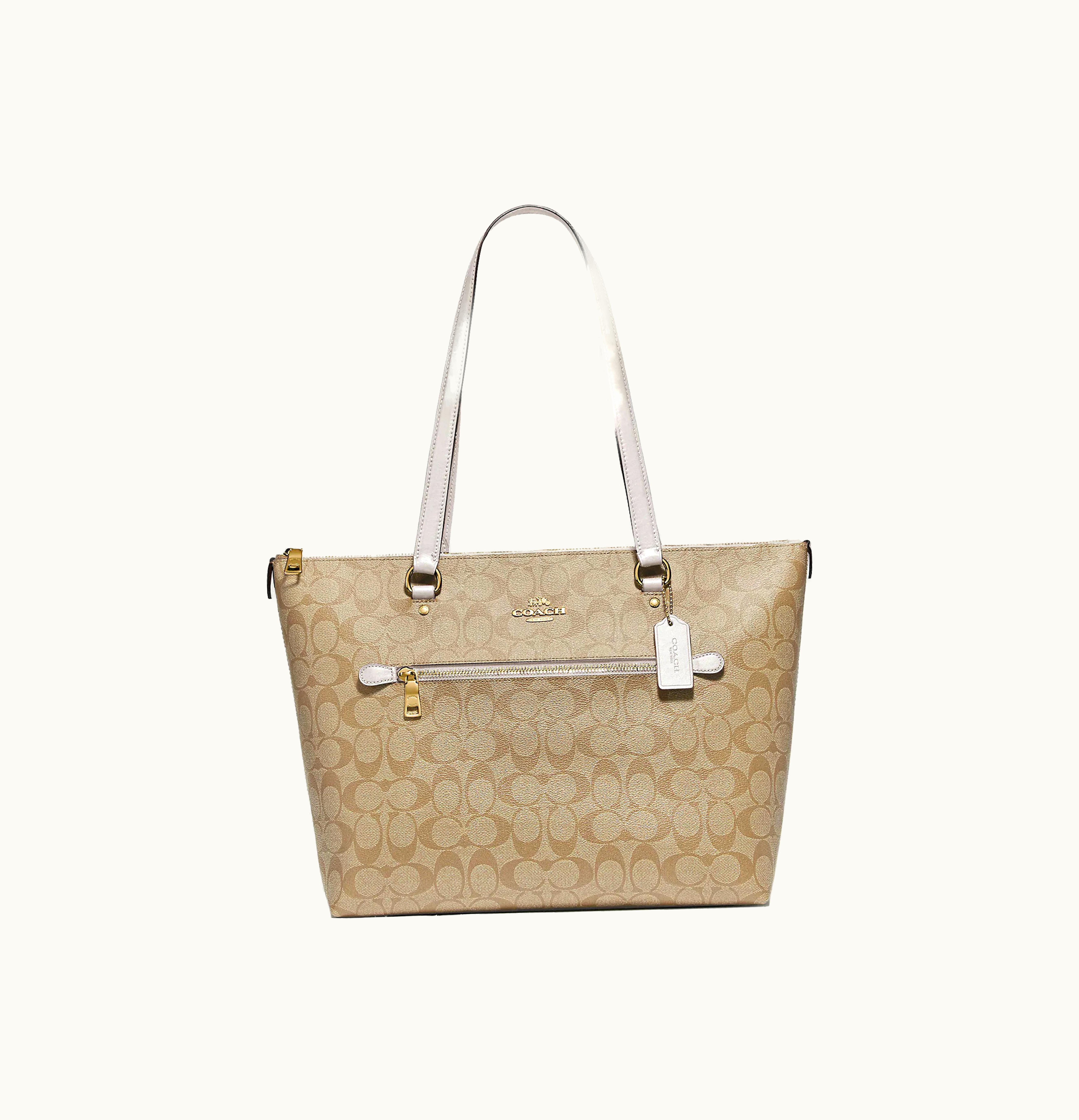 Coach Coach Gallery Tote Bag Khaki Chalk