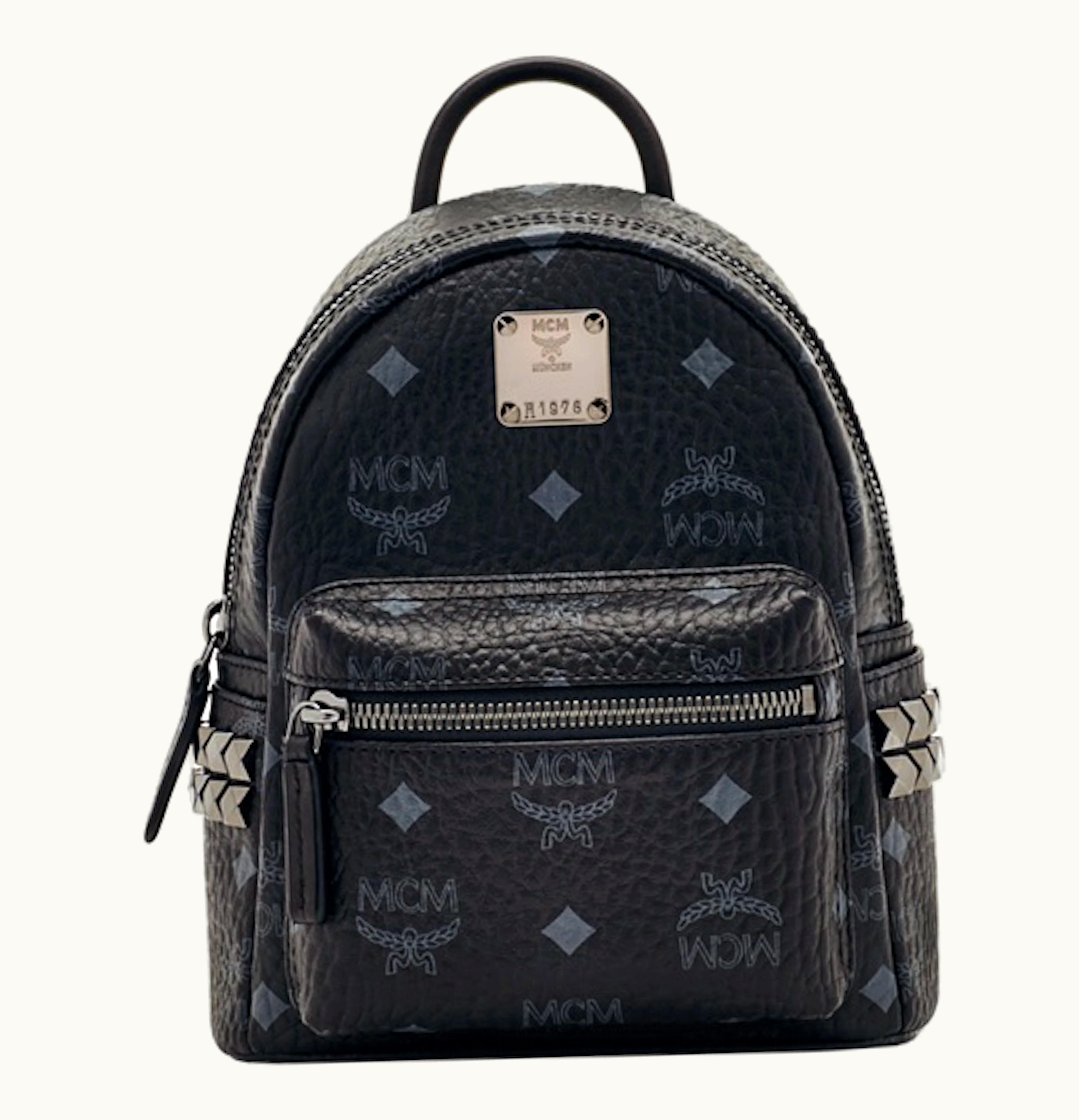 MCM MCM Stark Bebe Boo Backpack Visetos Side Studs X Mini Black 1