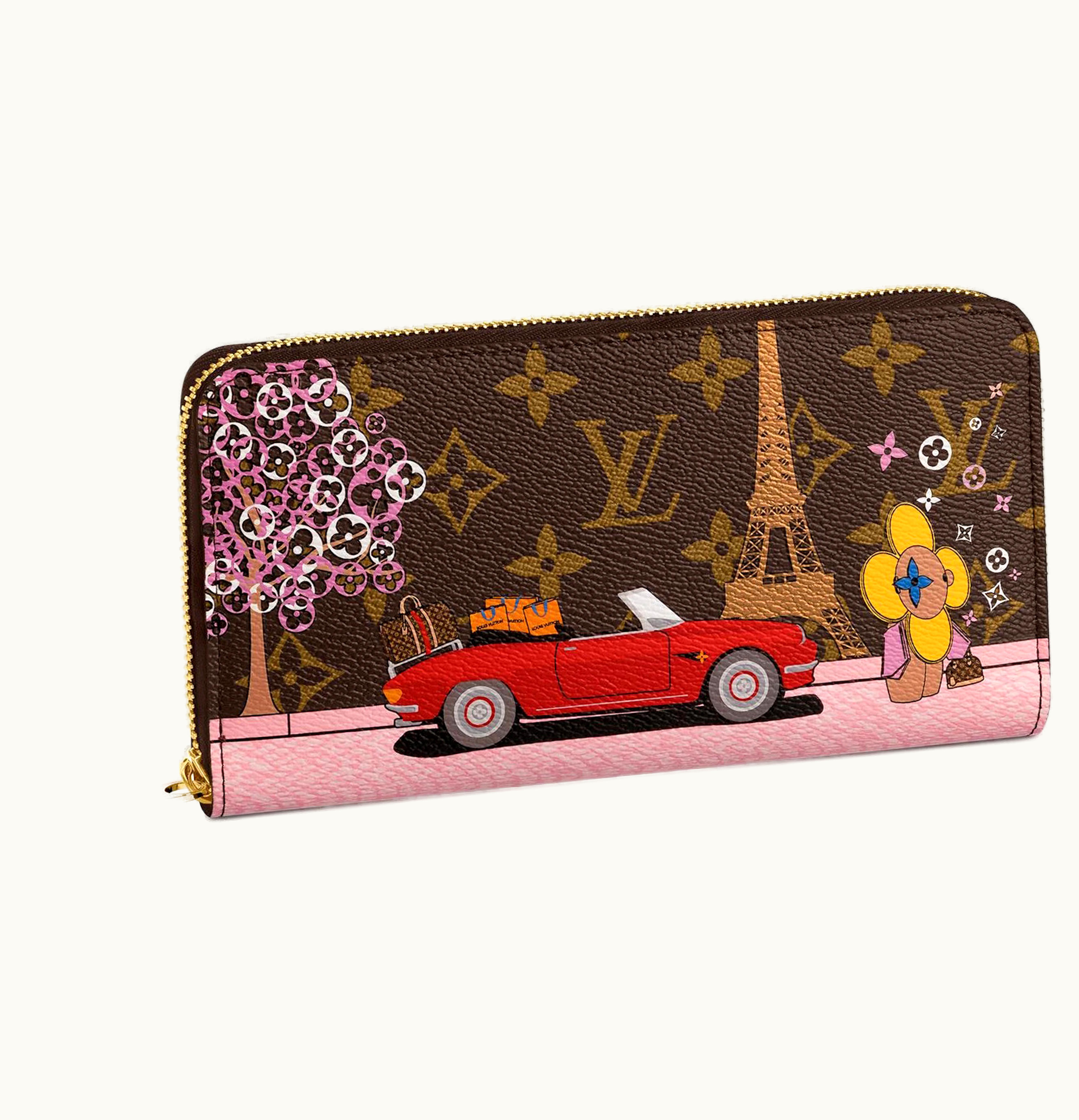 Louis Vuitton Louis Vuitton Zippy Wallet Monogram Vivienne Paris Red Lining