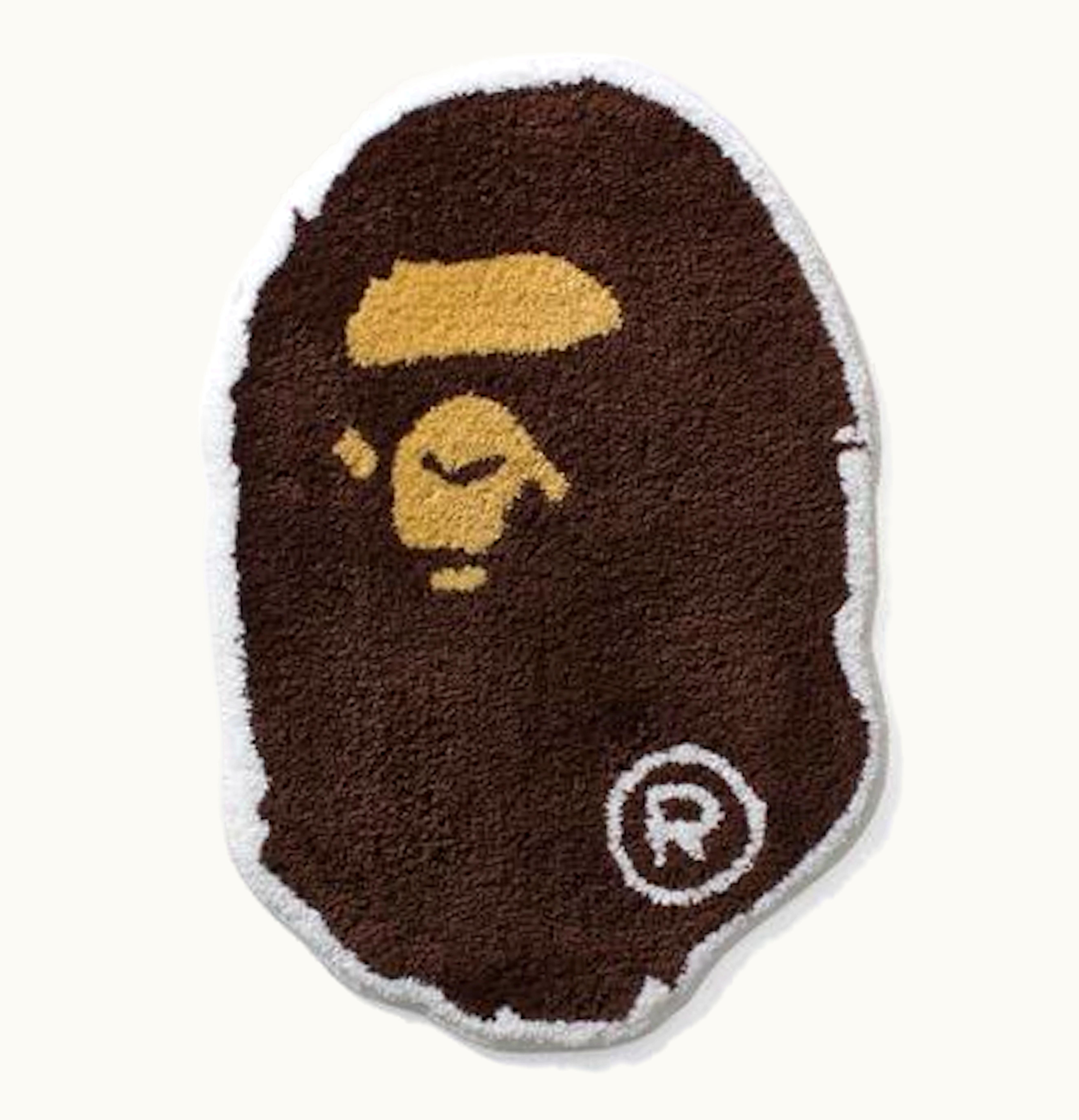 BAPE BAPE Ape Head Rug Brown