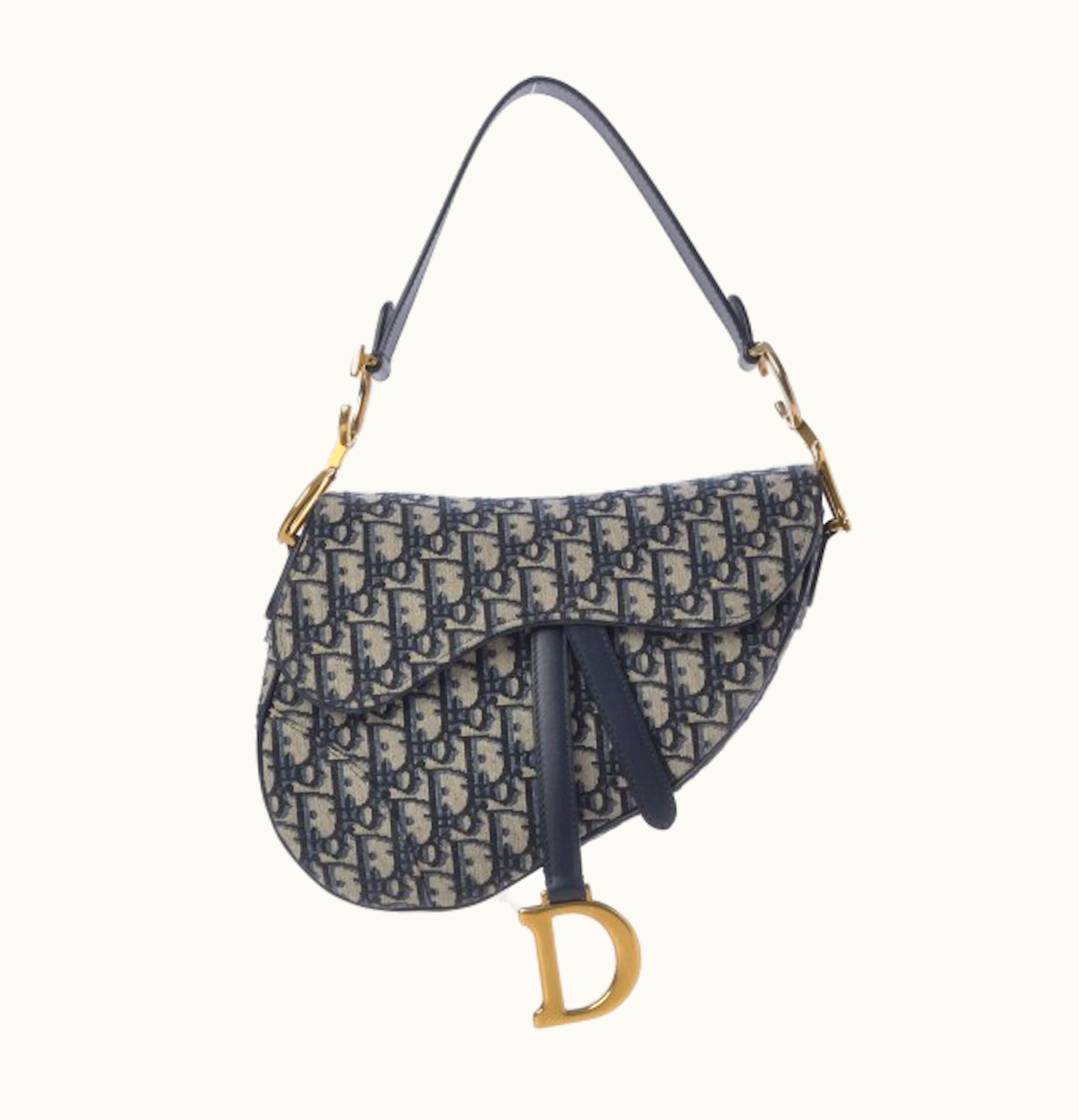 Dior Dior Oblique Saddle Bag Blue