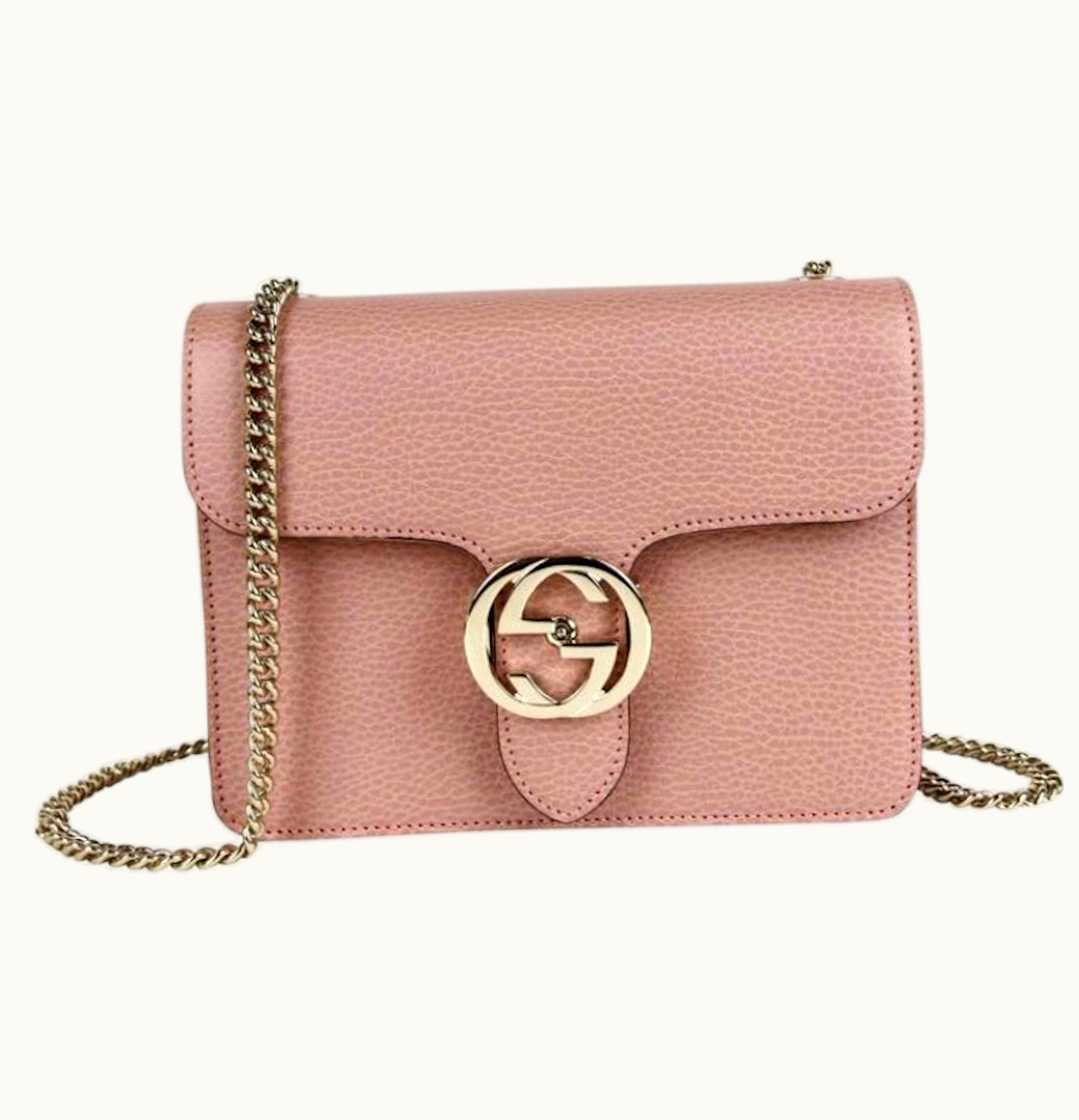 Gucci Gucci Interlocking G Shoulder Bag Small Pink
