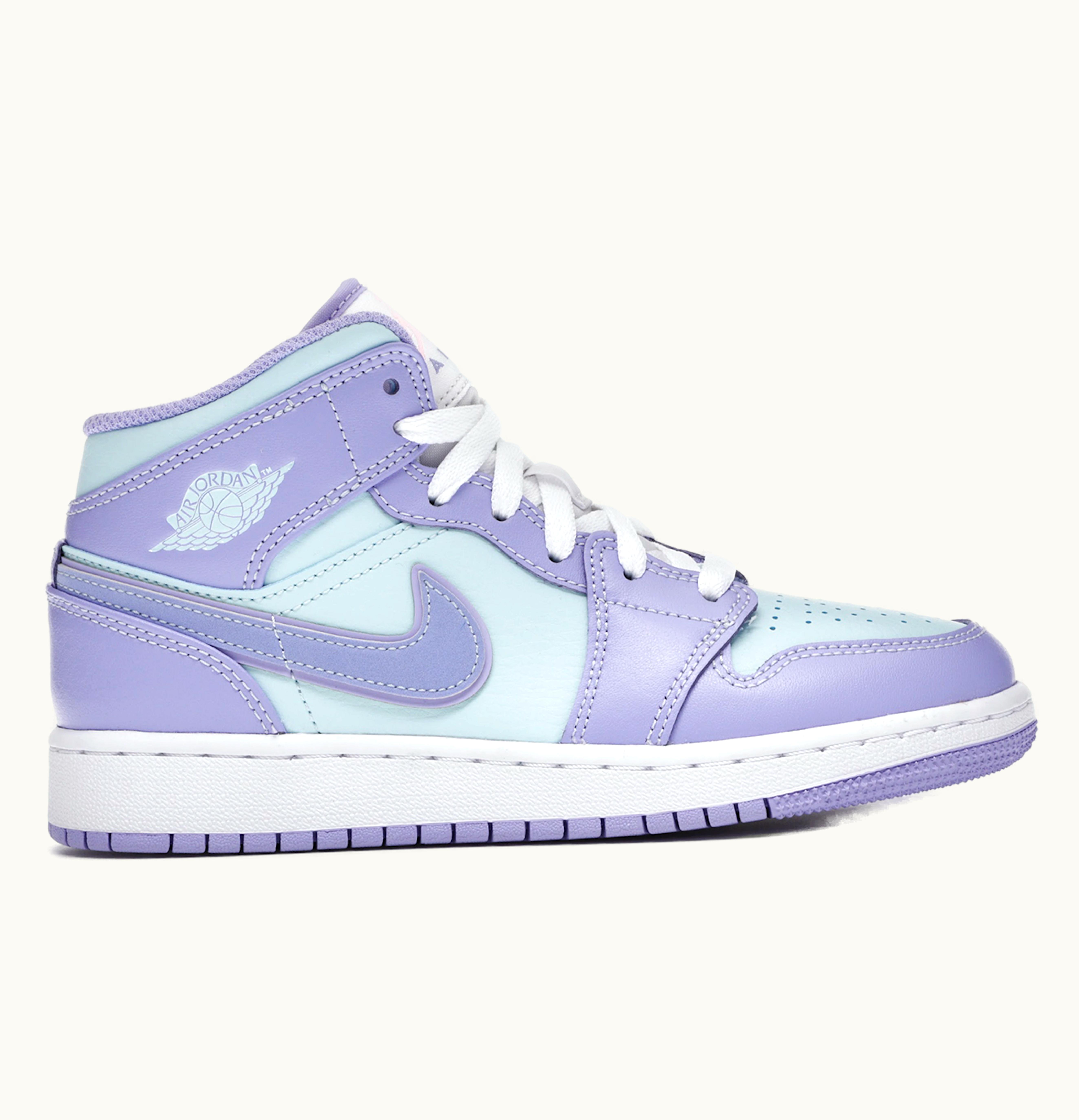 Jordan Air Jordan 1 Mid Purple Aqua GS