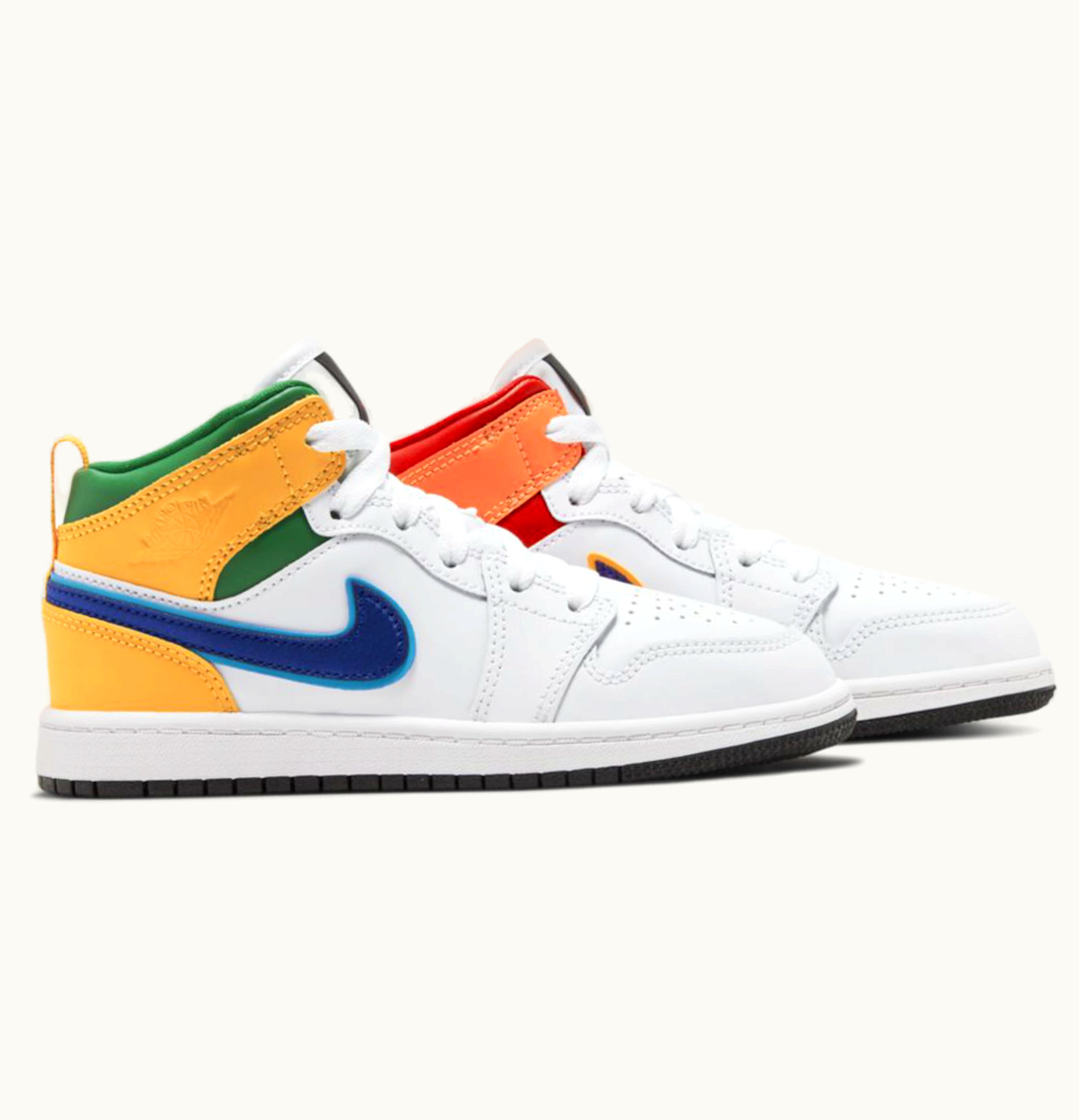 Jordan Air Jordan 1 Mid White Court Purple Teal PS