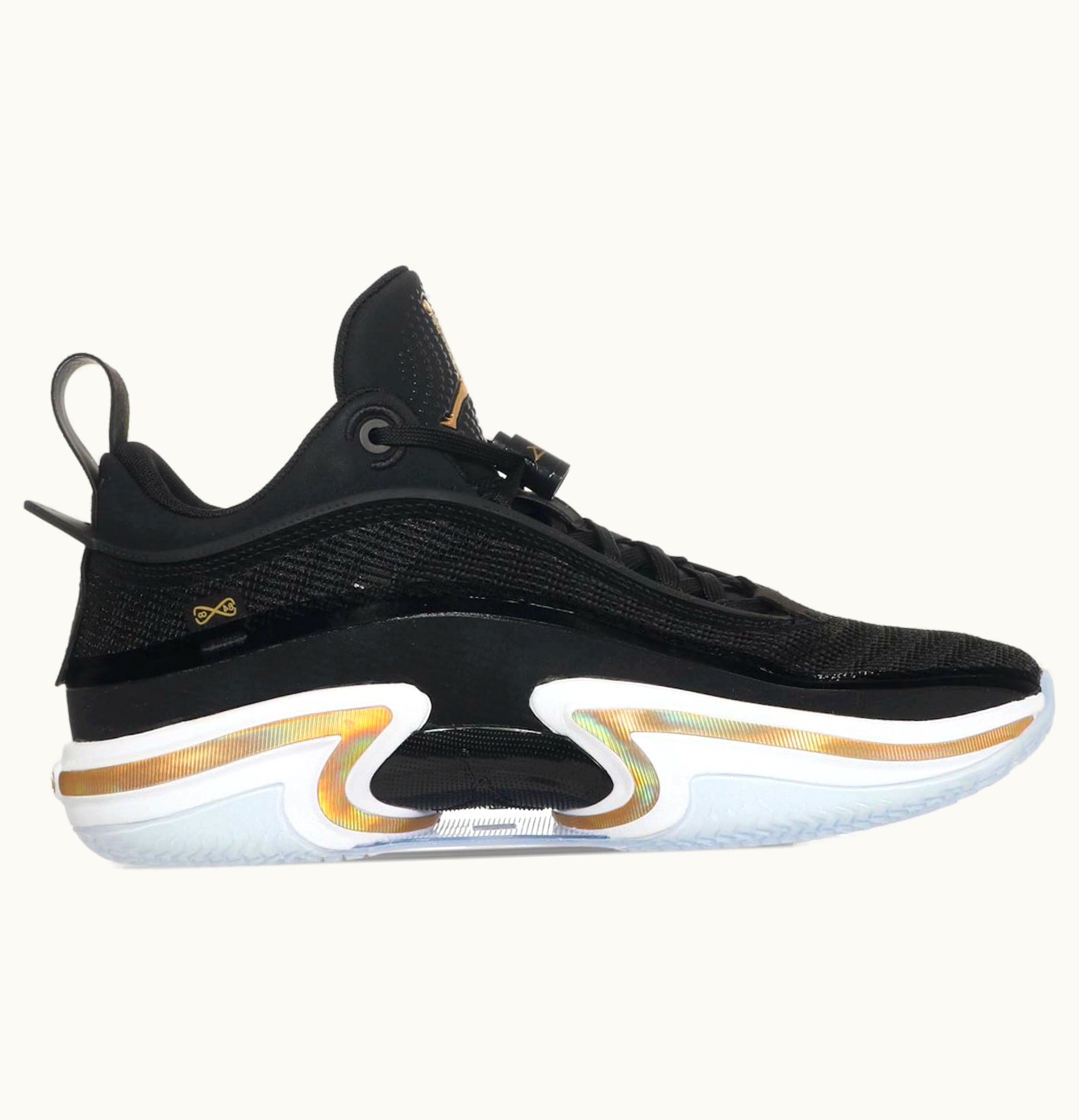 Jordan Air Jordan 36 Low Black Gold Clear Sole