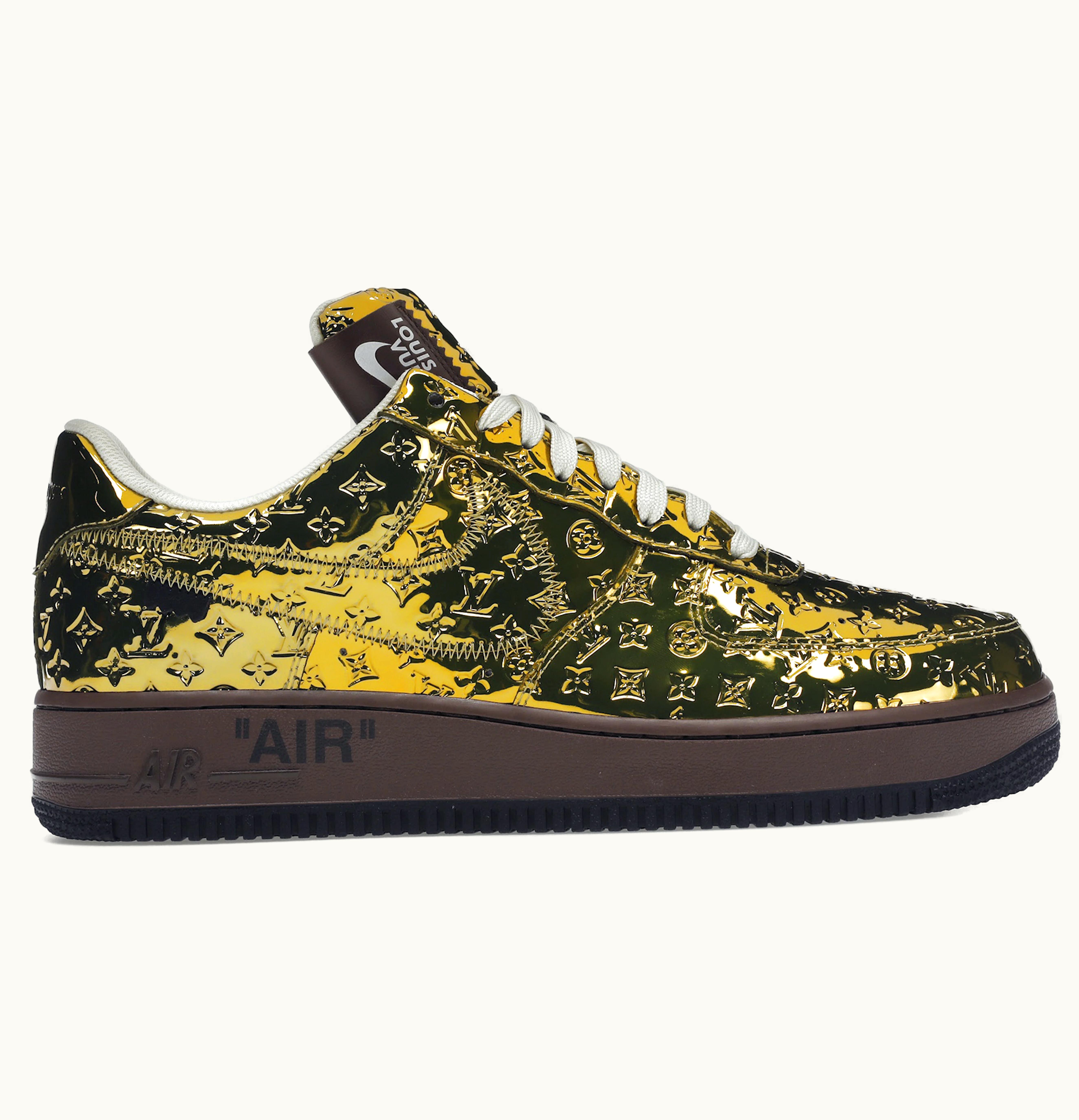 Louis Vuitton Louis Vuitton Nike Air Force 1 Low By Virgil Abloh Metallic Gold