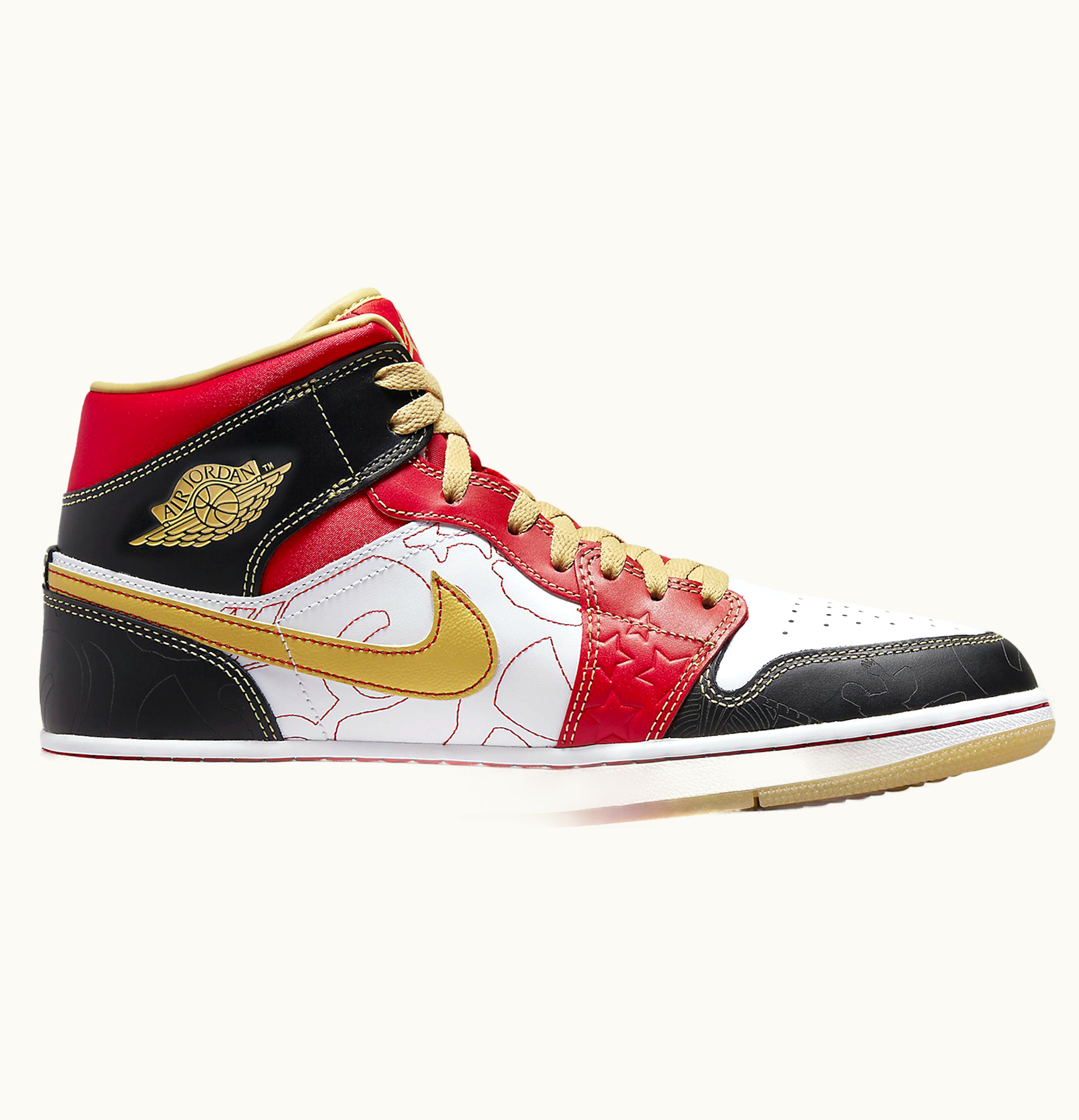 Jordan Air Jordan 1 Mid XQ White Black Sport Red