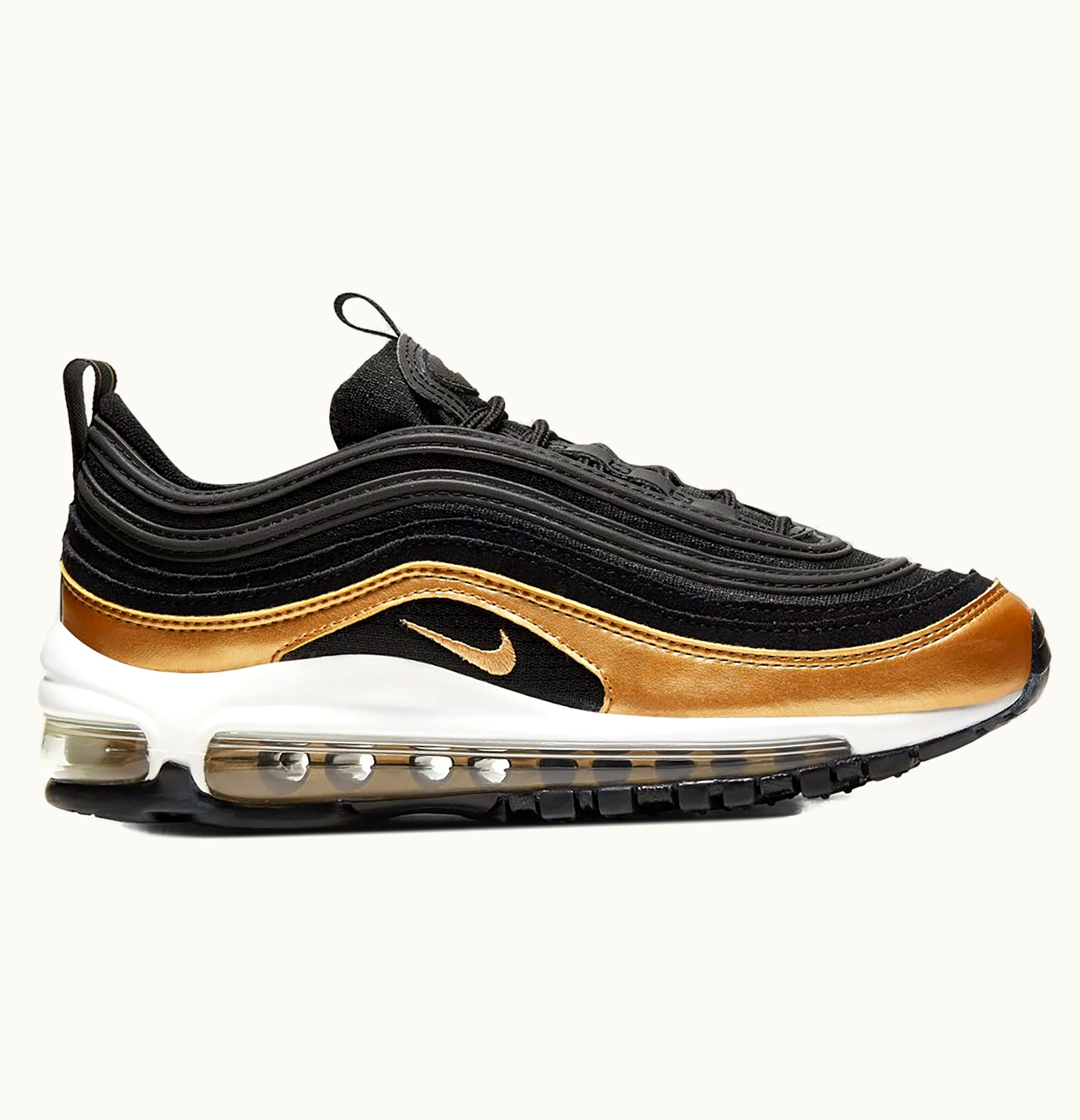 Nike Nike Air Max 97 Black Metallic Gold GS