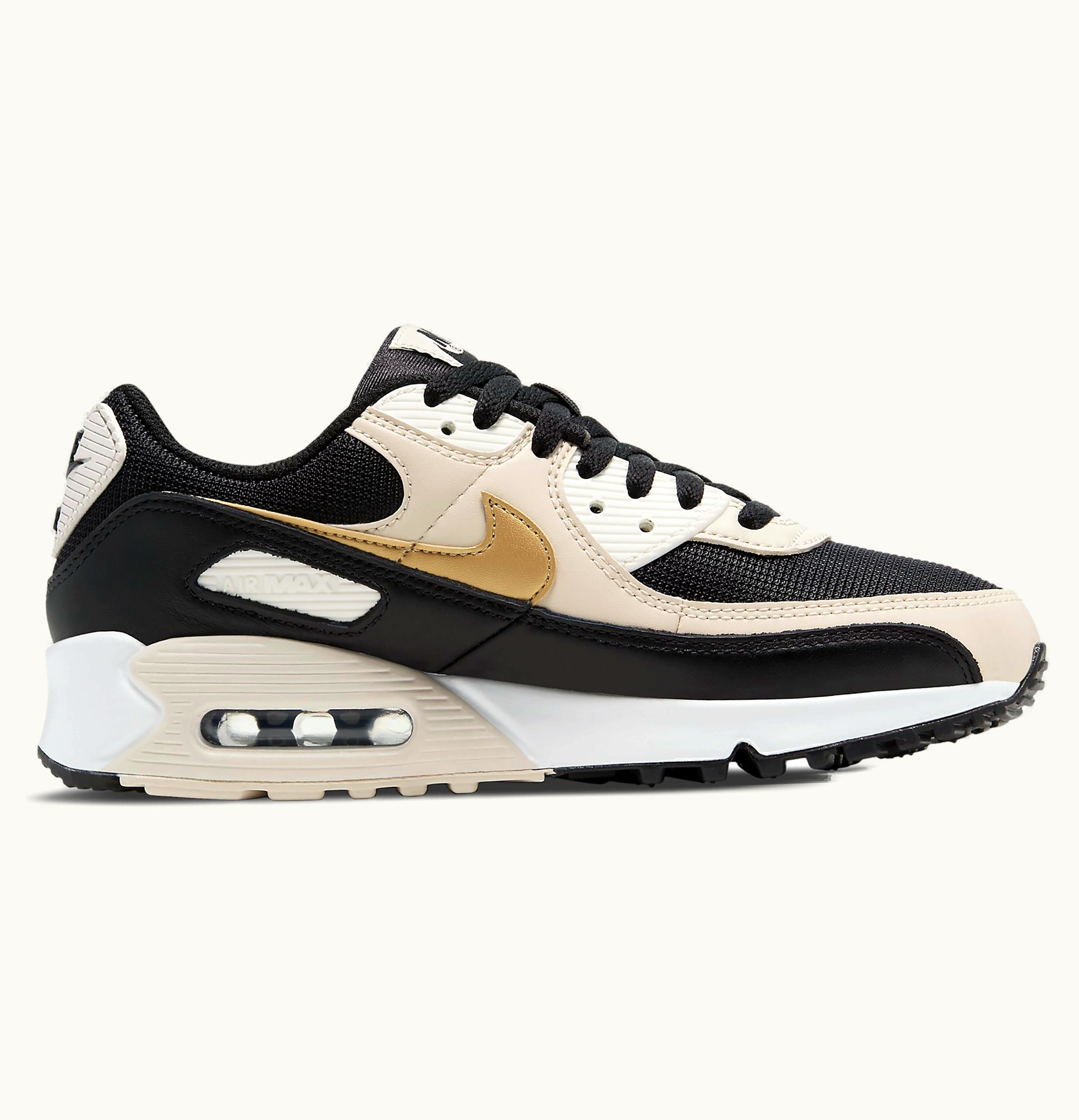 Nike Nike Air Max 90 Black Metallic Gold Summit White W