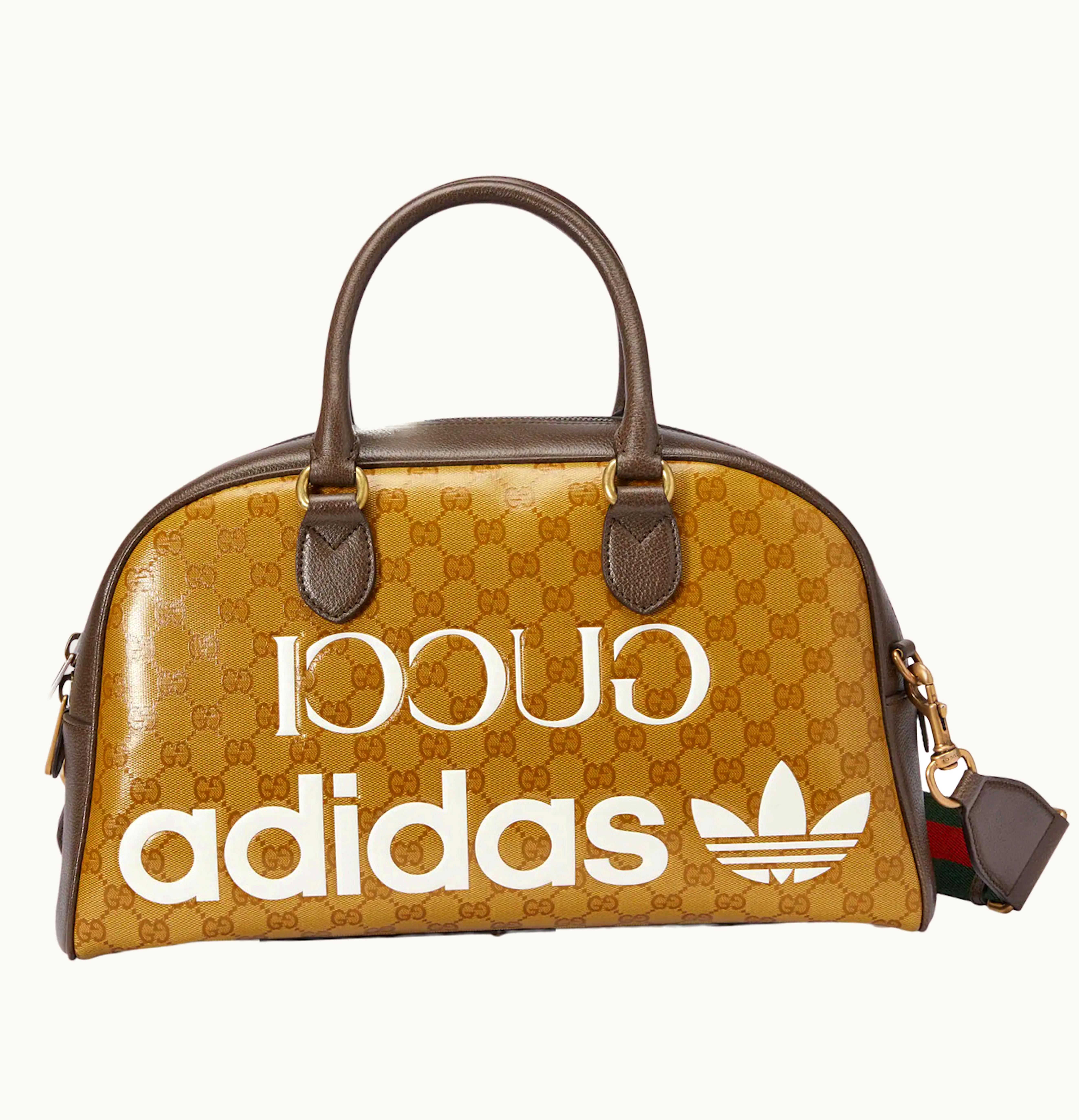 Gucci Gucci x adidas Medium Duffle Bag Beige Brown