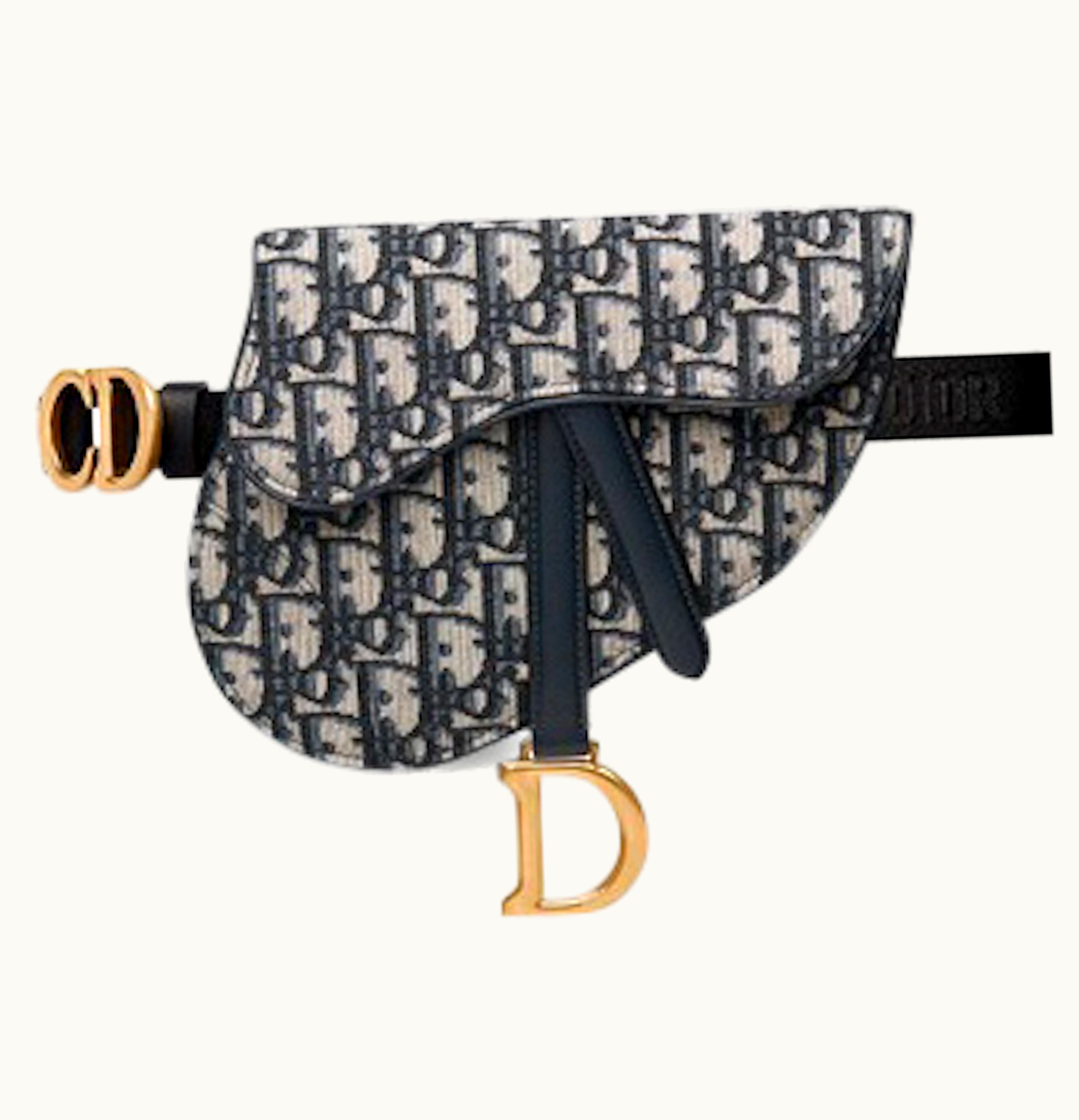 Dior Dior Saddle Belt Bag Oblique Blue