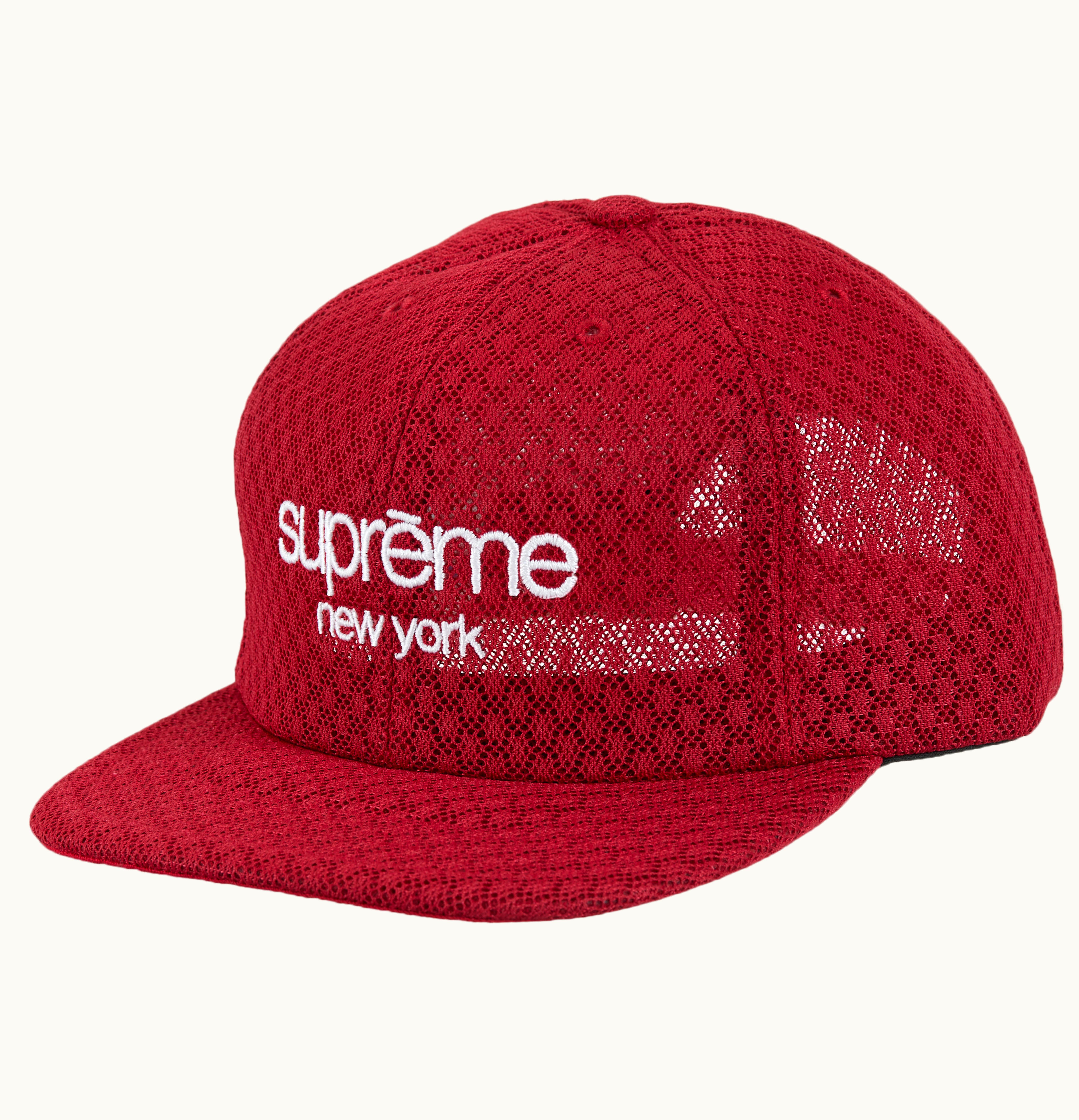 Supreme Supreme Classic Logo Air Mesh 6 Panel Red
