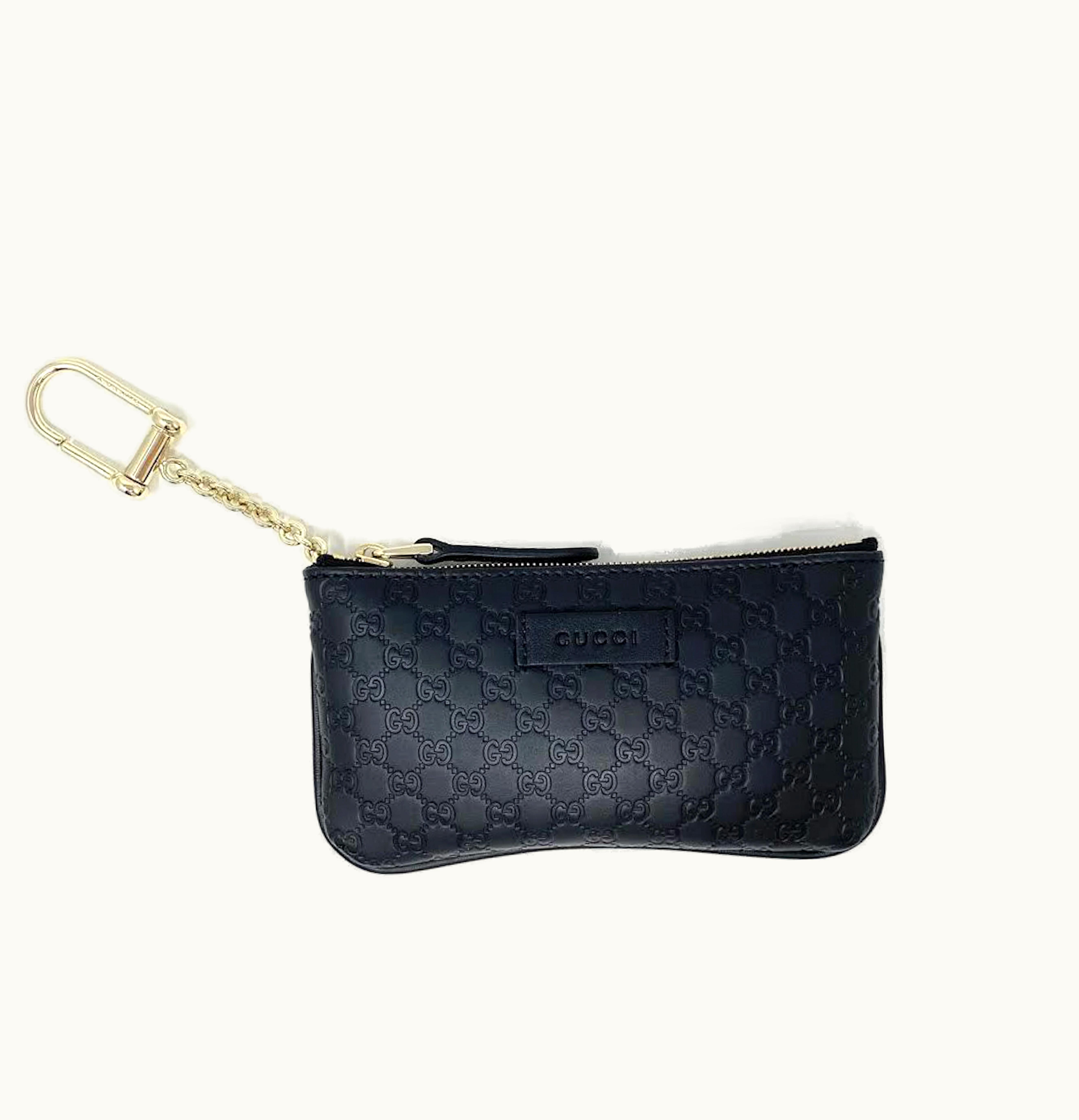 Gucci Gucci Key Pouch Microguccissima Black