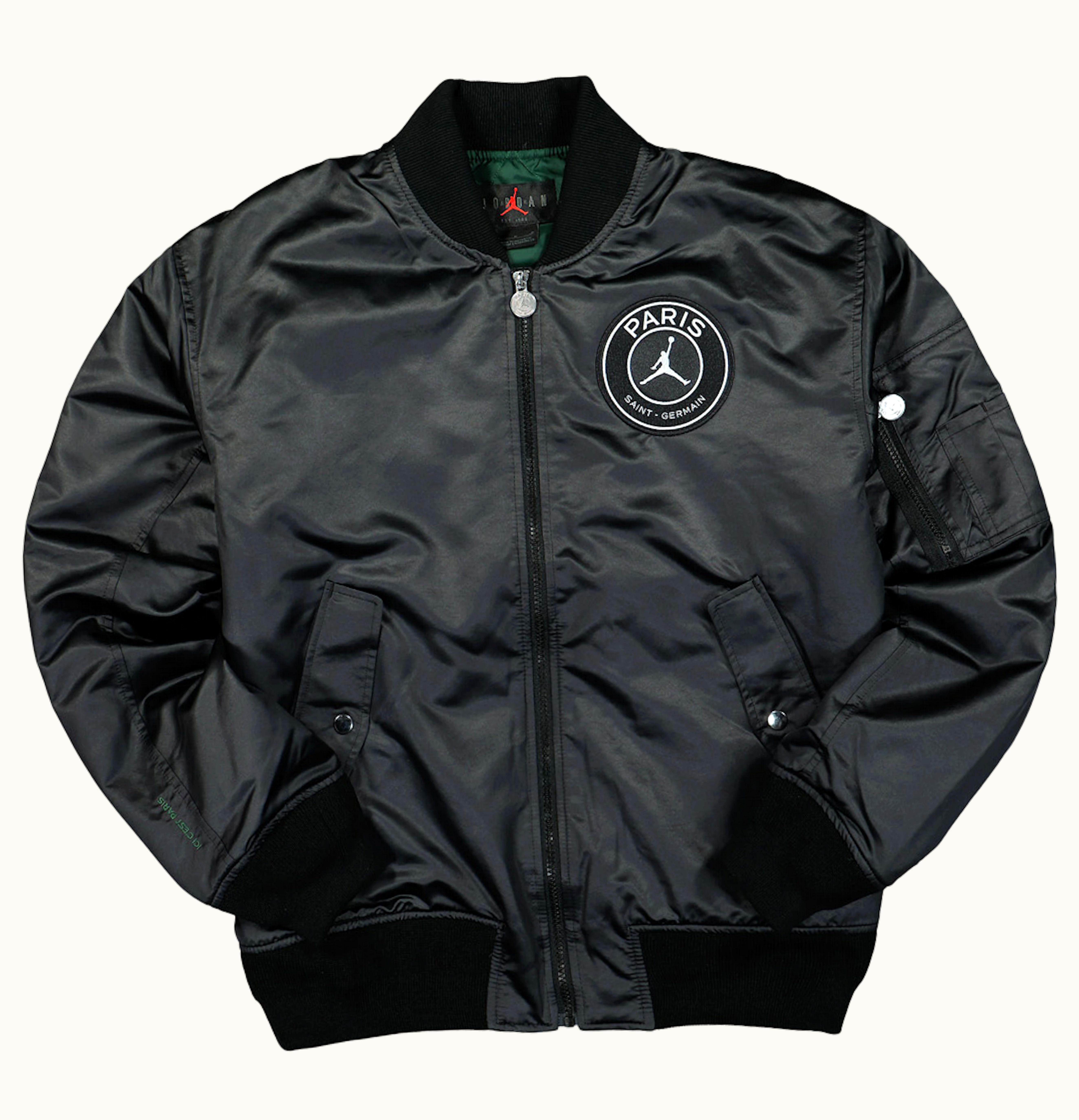 Air Jordan Air Jordan x Paris Saint Germain MA 1 Bomber Jacket Black Pine Green