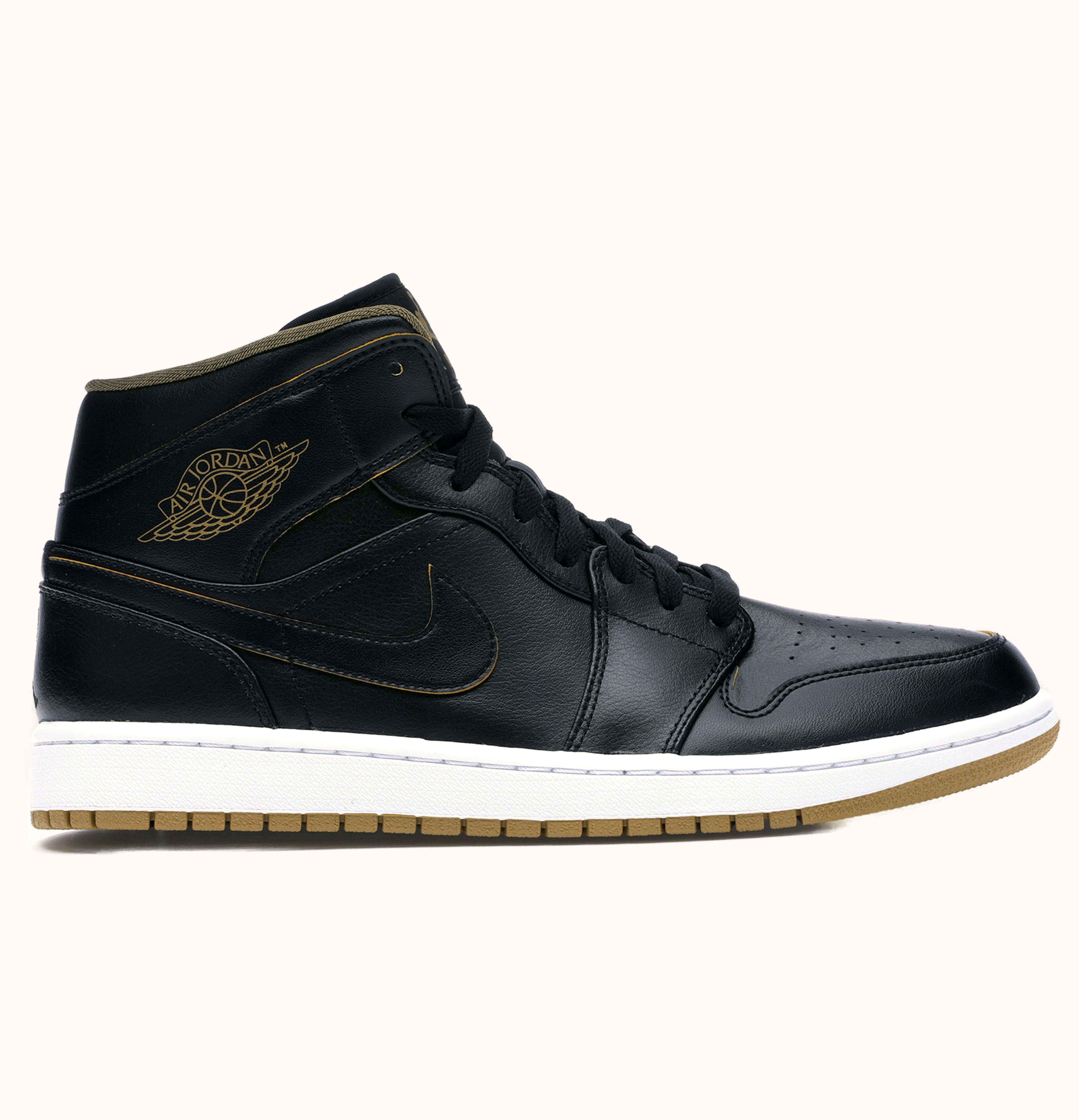 Jordan Air Jordan 1 Retro Mid Black Metallic Gold
