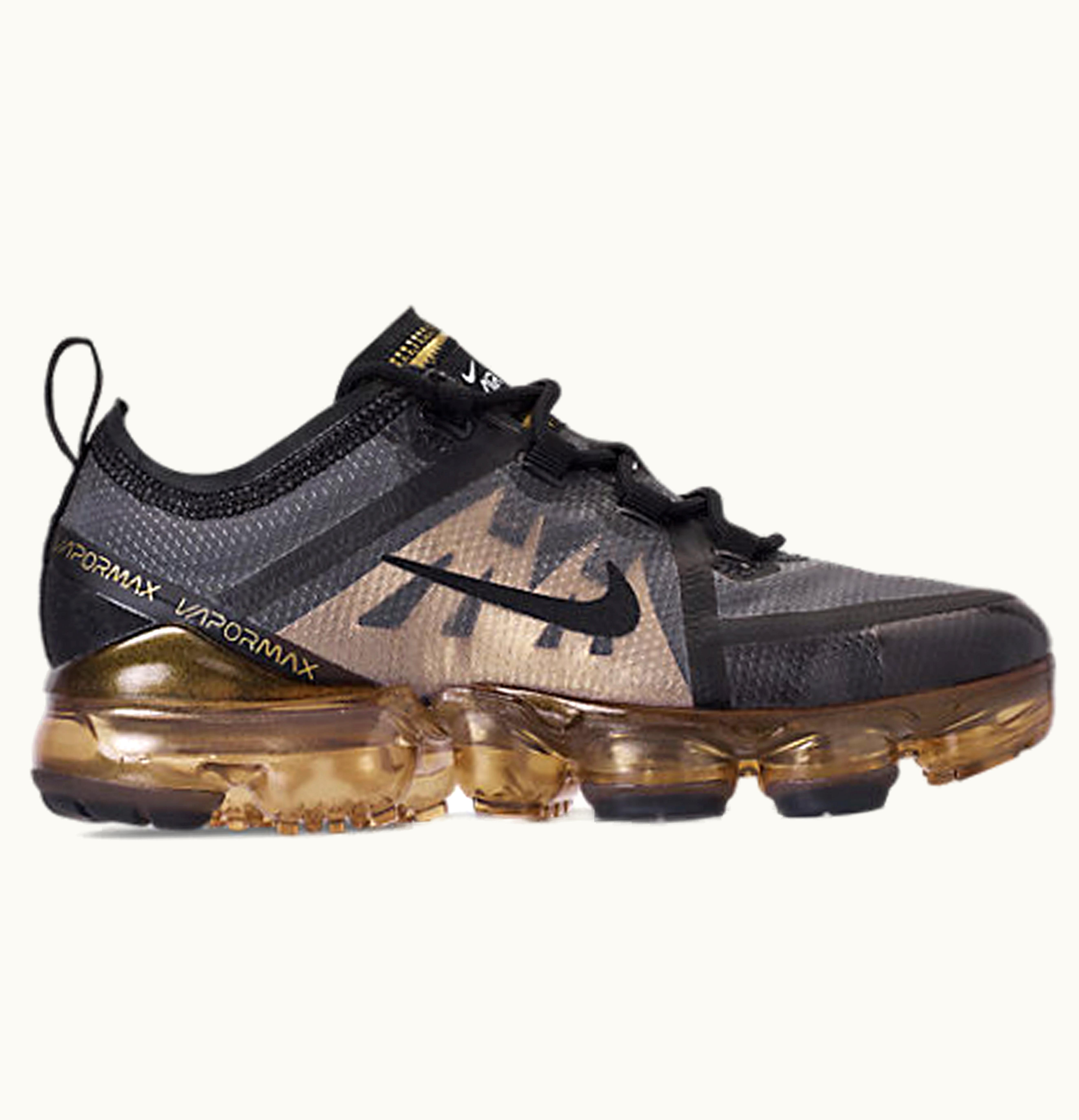 Nike Nike Air VaporMax 2019 Black Metallic Gold GS