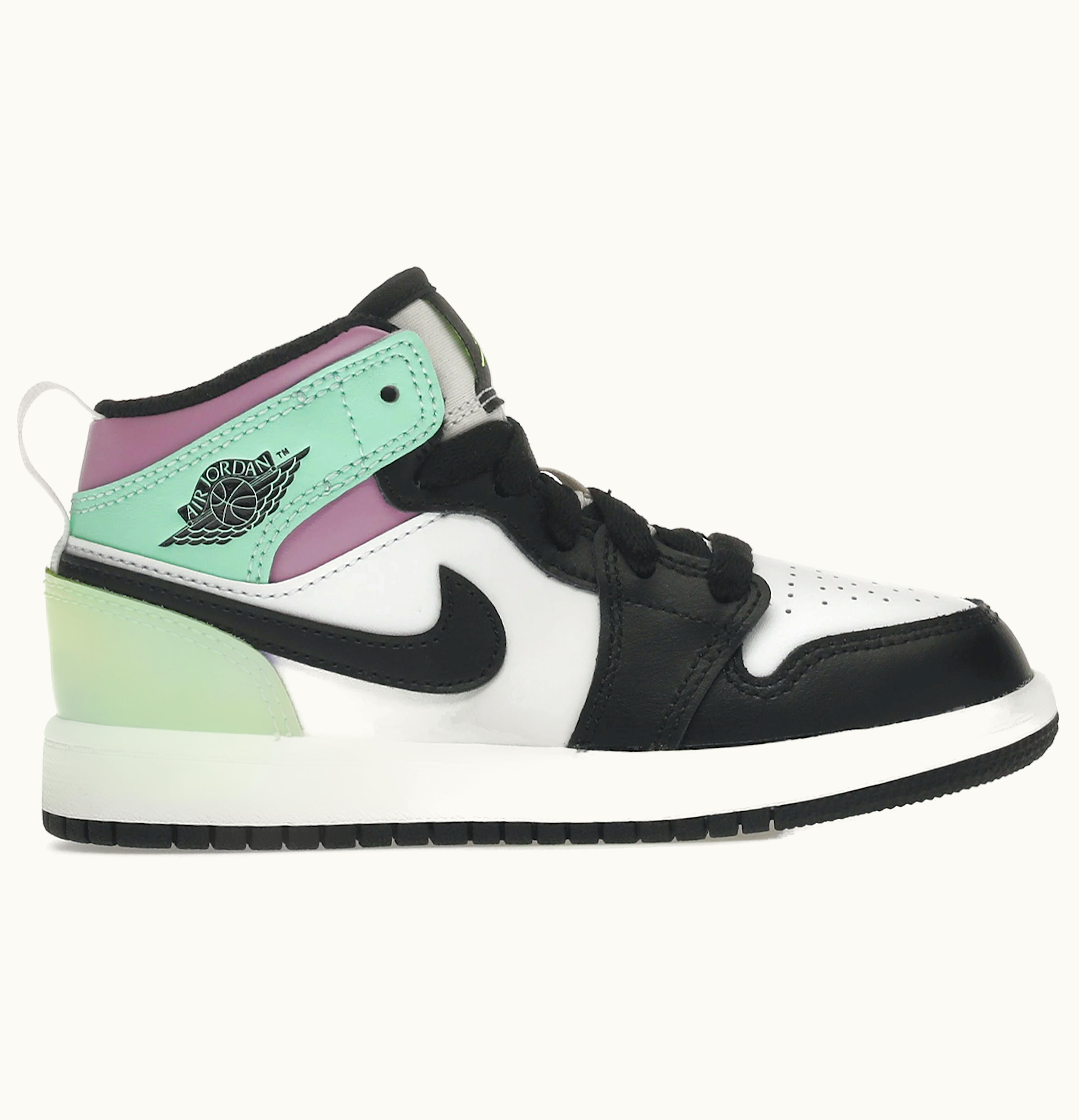 Jordan Air Jordan 1 Mid Pastel Black Toe PS