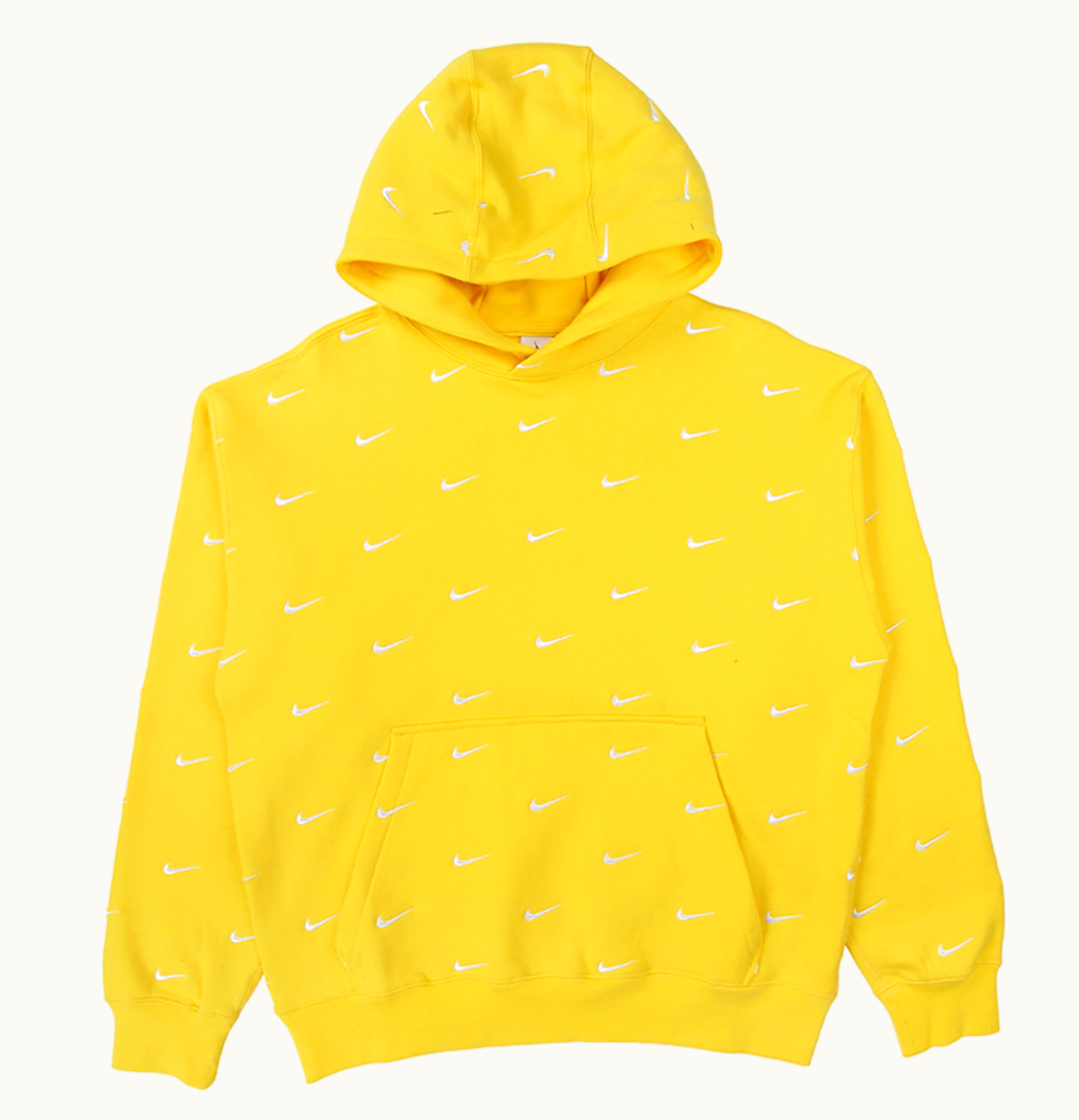Nike Nike All Over Swoosh Logo Hoodie Yellow