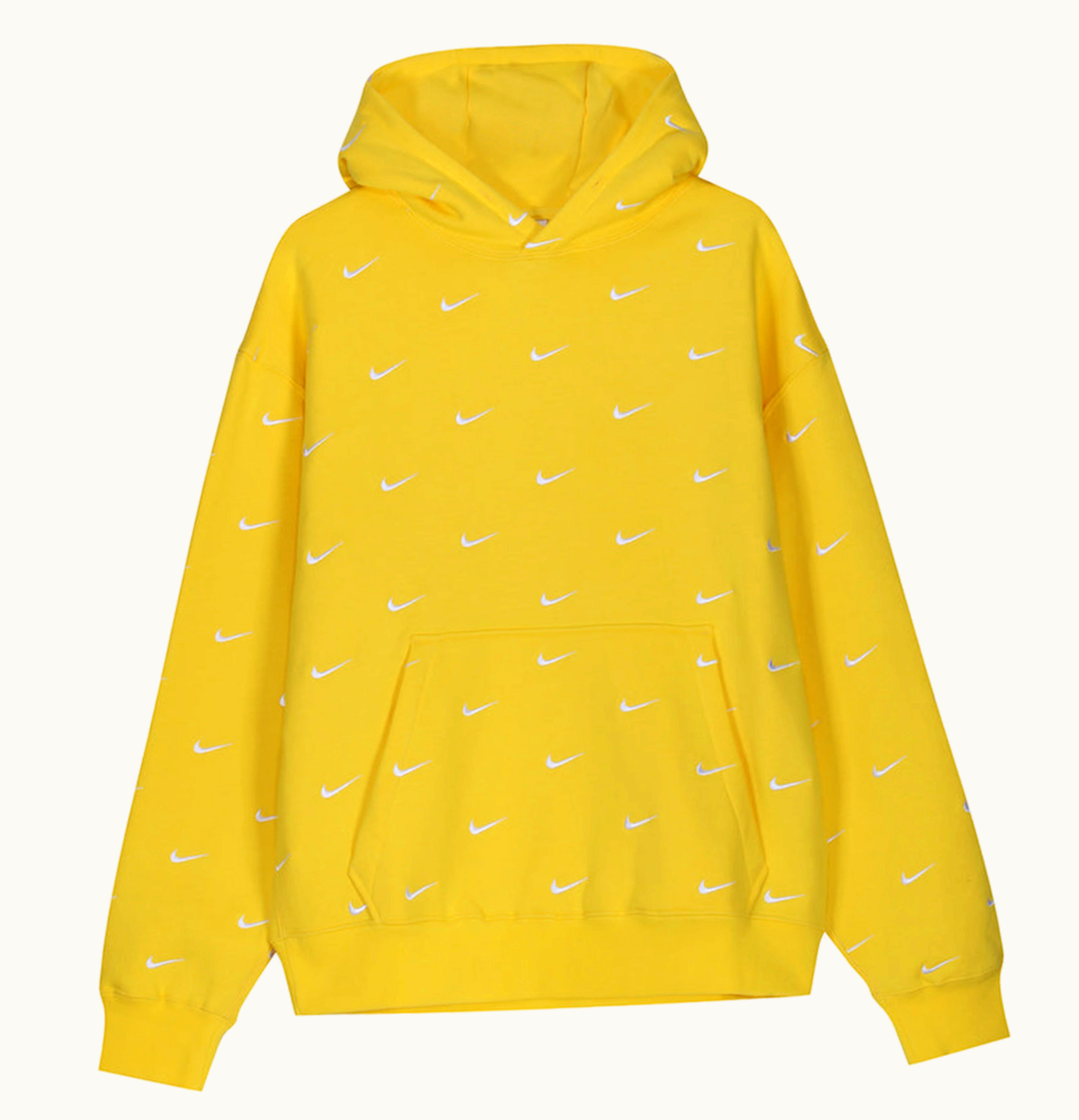 Nike Nike NRG All Over Swoosh Logo Hoodie Chrome Yellow White