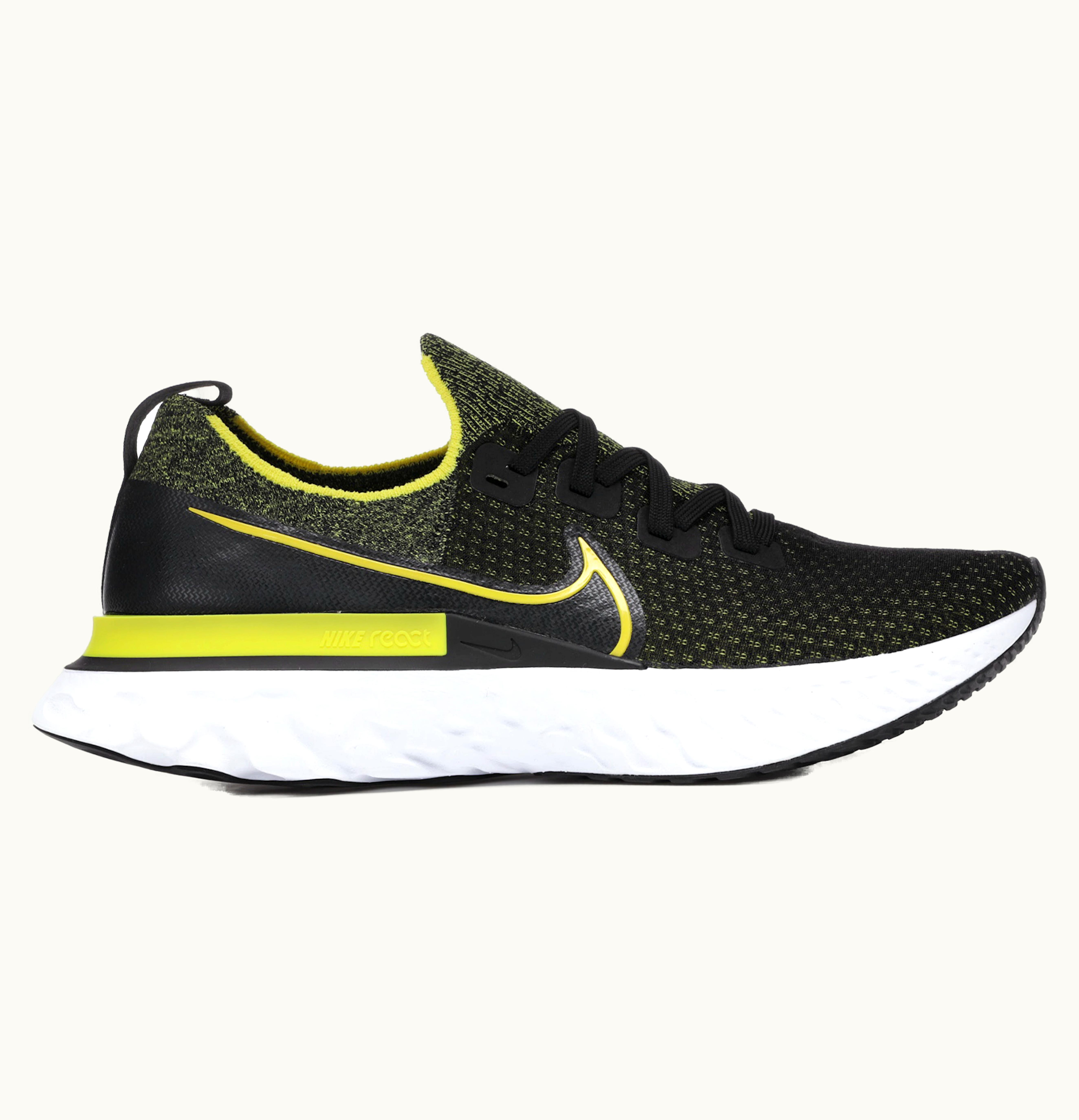 Nike Nike React Infinity Run Flyknit Black Sonic Yellow