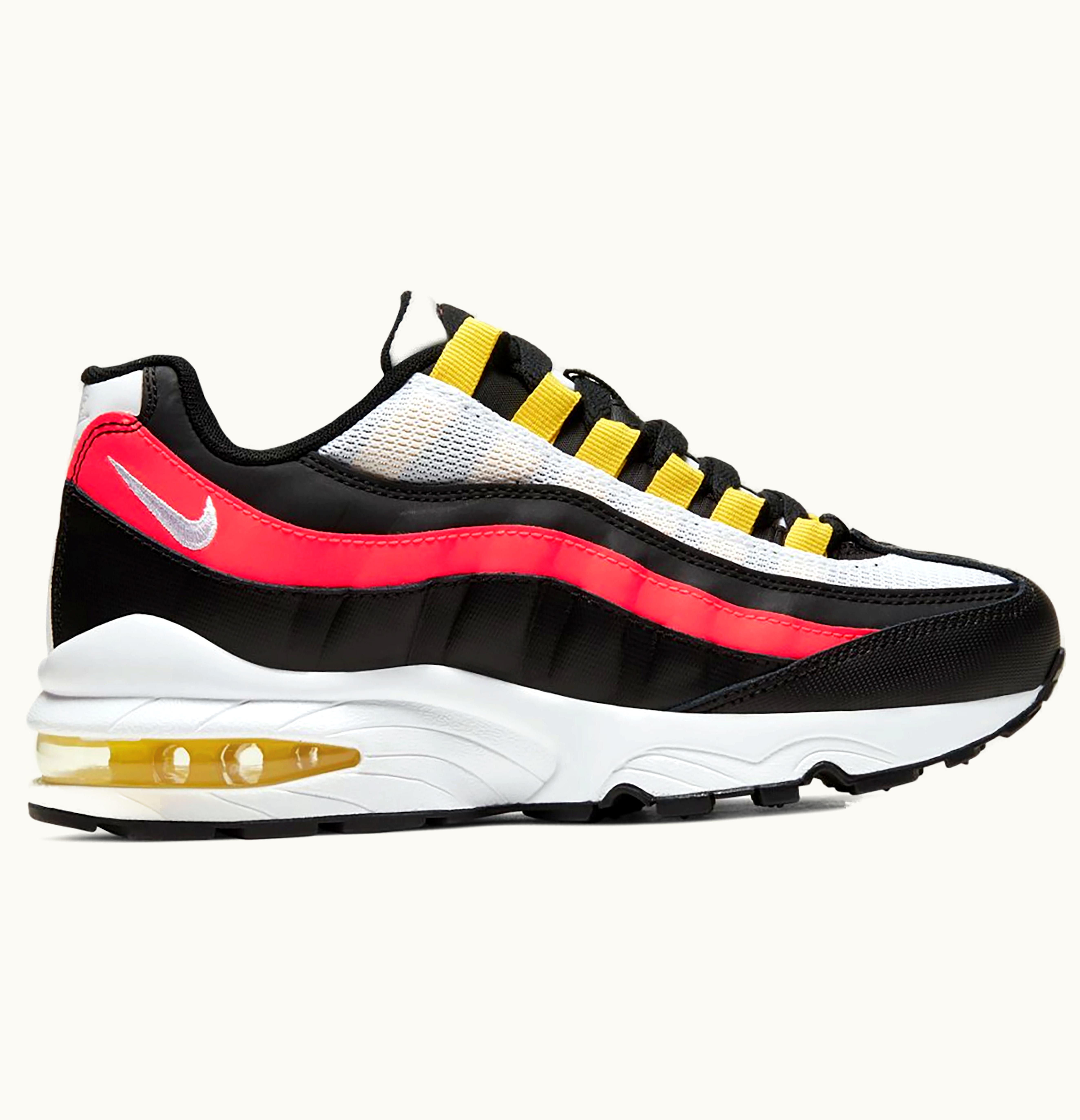 Nike Nike Air Max 95 White Crimson Black Yellow GS