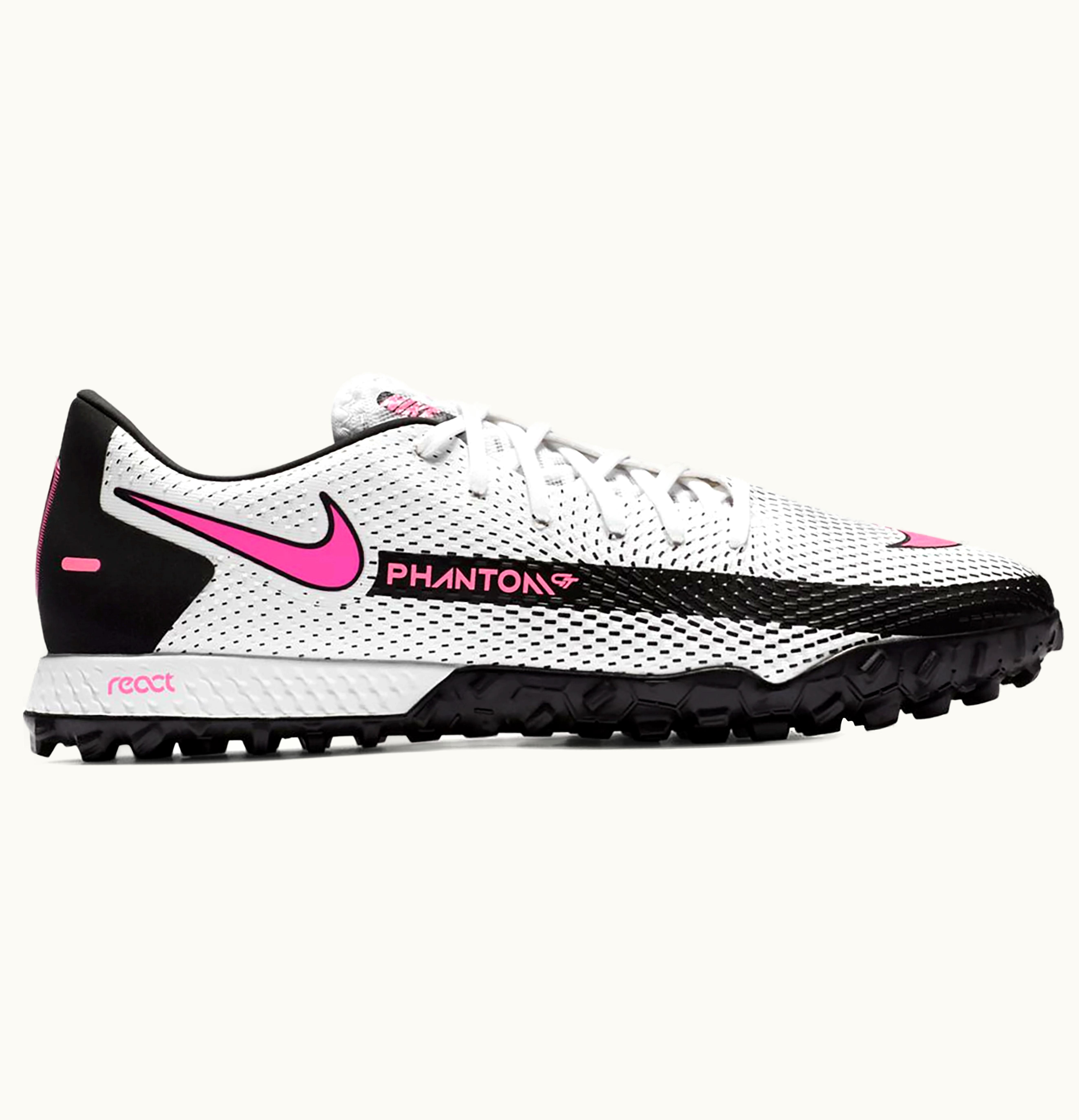 Nike Nike React Phantom GT Pro TF White Black Pink Blast