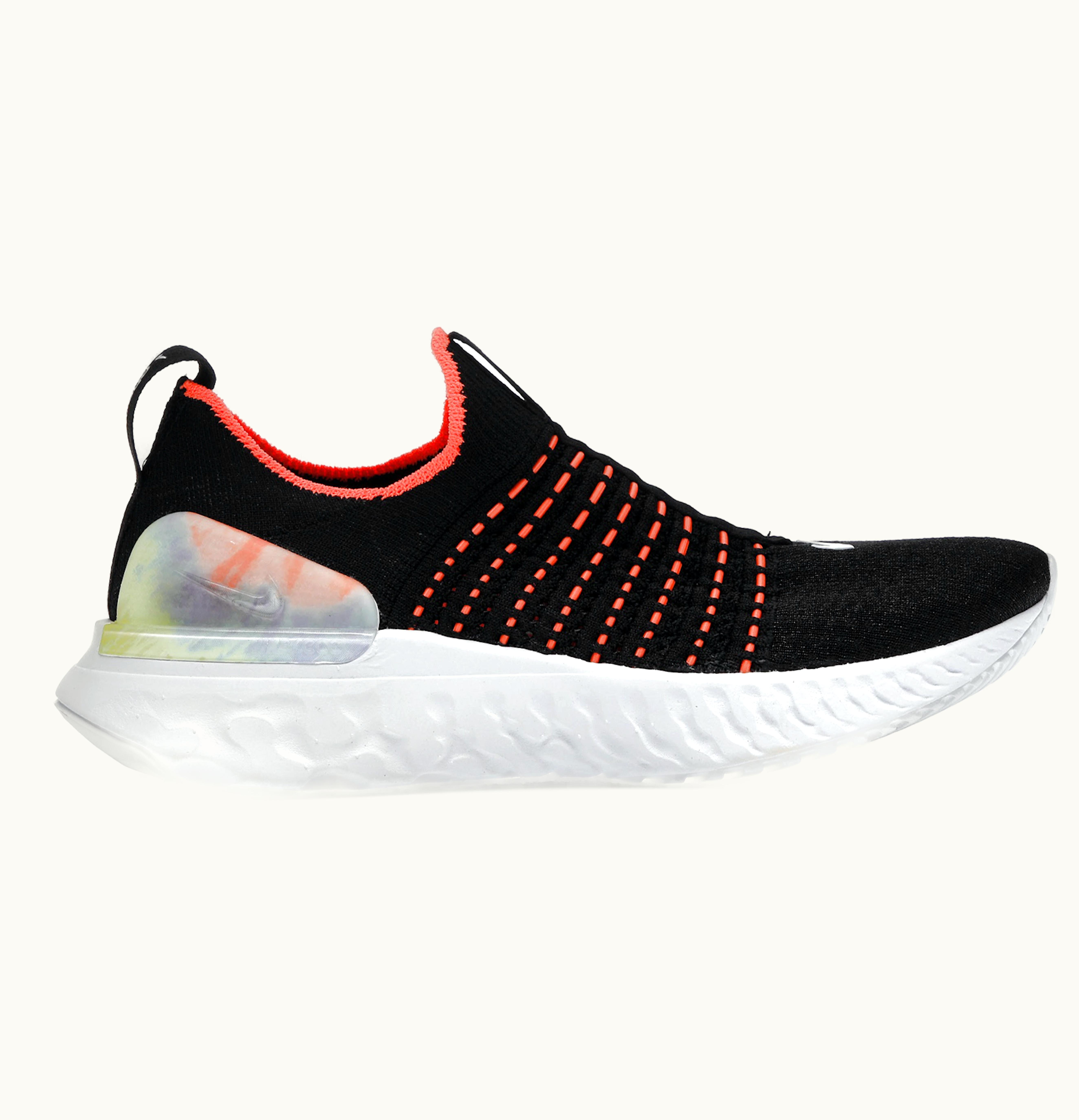 Nike Nike React Phantom Run Flyknit Premium Black Bright Mango W